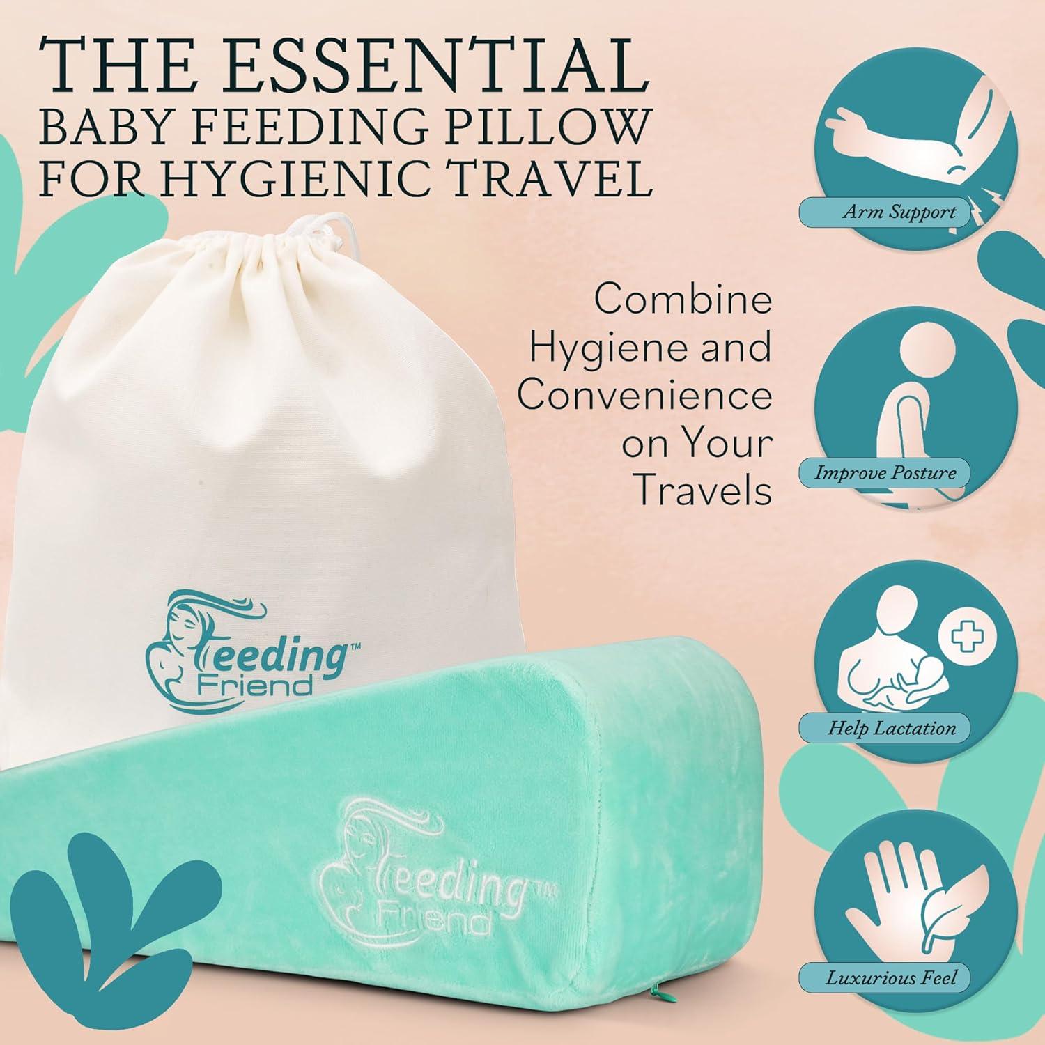 Almohada de Lactancia Amiga Menta - Soporte para Bebé 0-3 Años