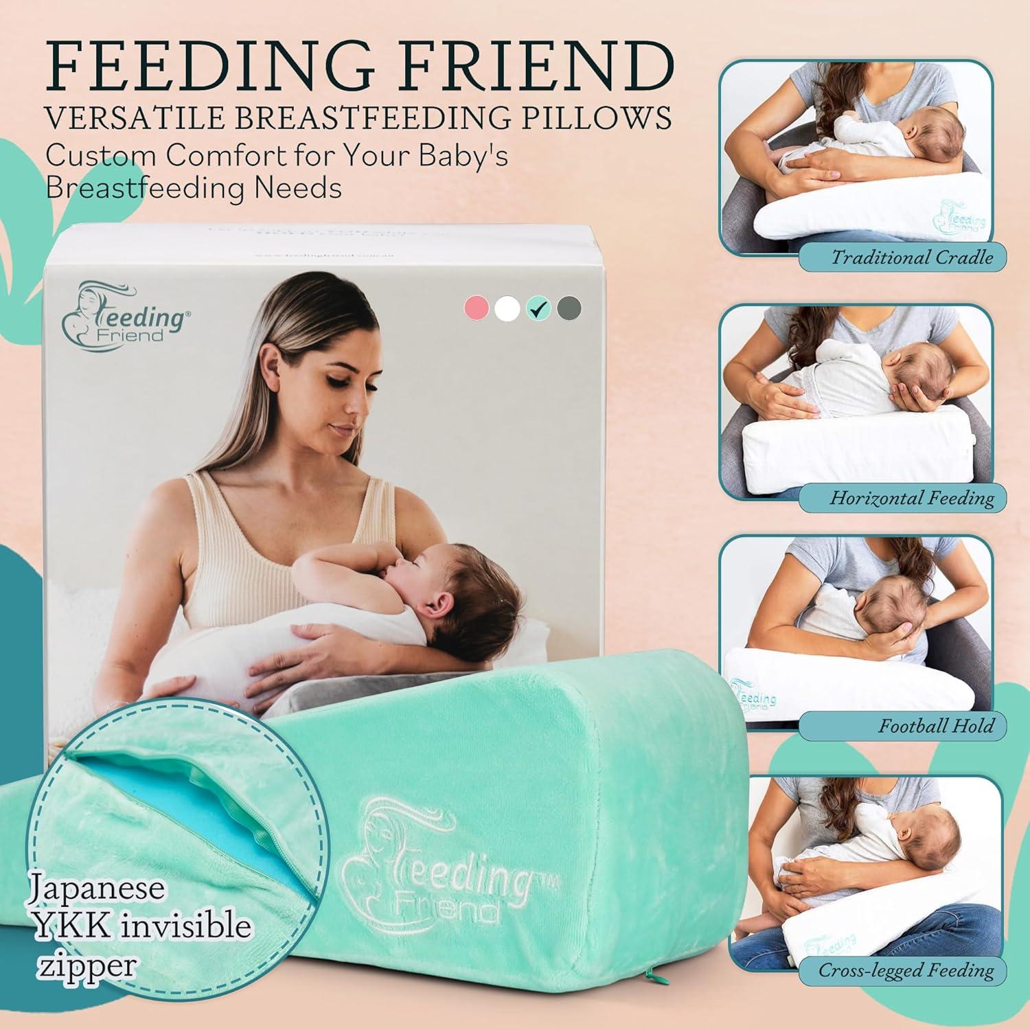 Almohada de Lactancia Amiga Menta - Soporte para Bebé 0-3 Años