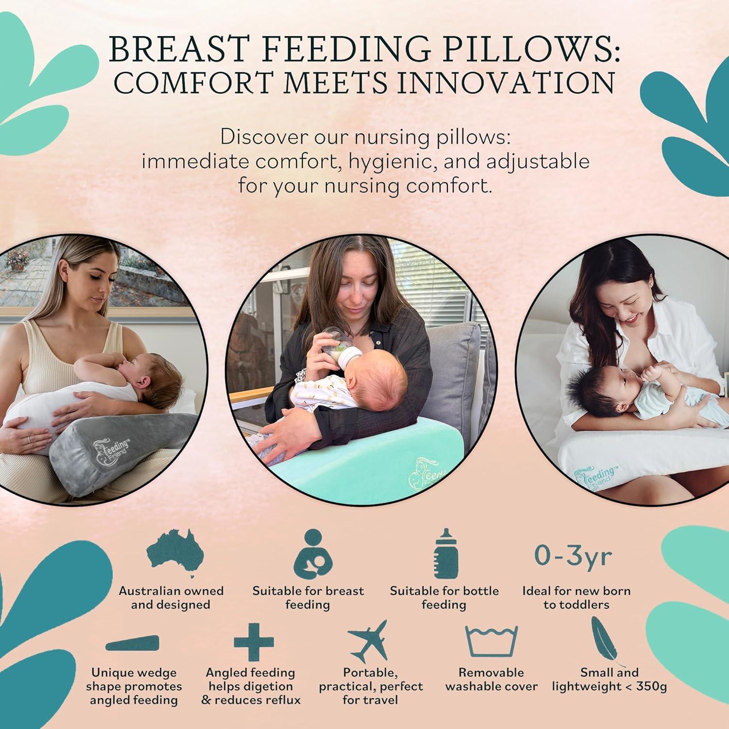 Almohada de Lactancia Amiga Menta - Soporte para Bebé 0-3 Años