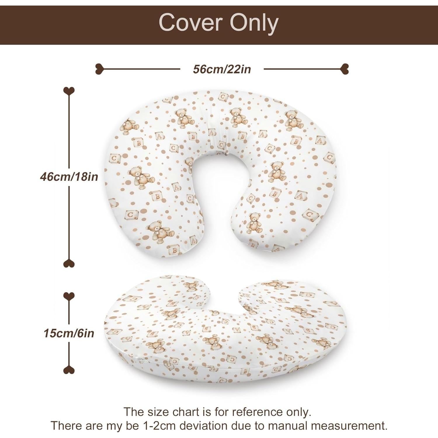 Funda de Almohada de Lactancia KuphiL10C, 46x56 cm, Osos Lindos