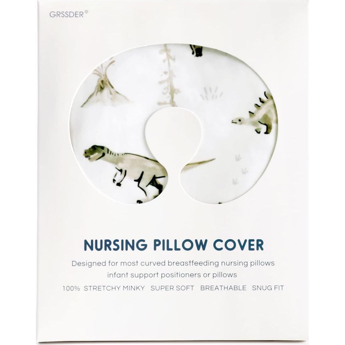 Funda de Almohada de Lactancia GRSSDER Dinosaurio Estirable