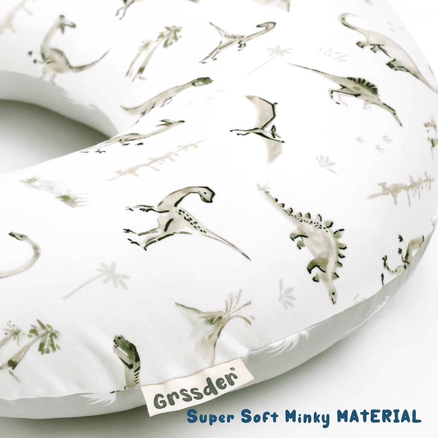 Funda de Almohada de Lactancia GRSSDER Dinosaurio Estirable