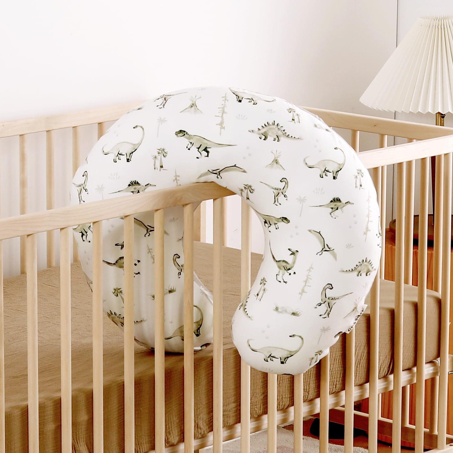 Funda de Almohada de Lactancia GRSSDER Dinosaurio Estirable
