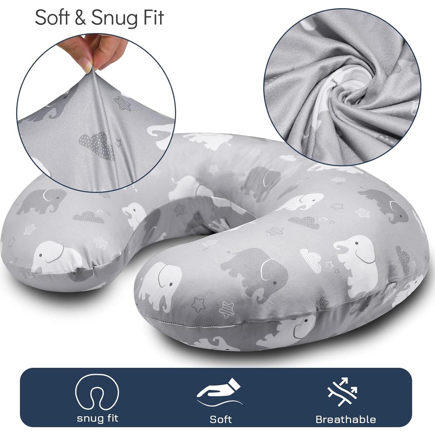 Funda de Almohada de Lactancia TANOFAR Elefante Suave y Transpirable