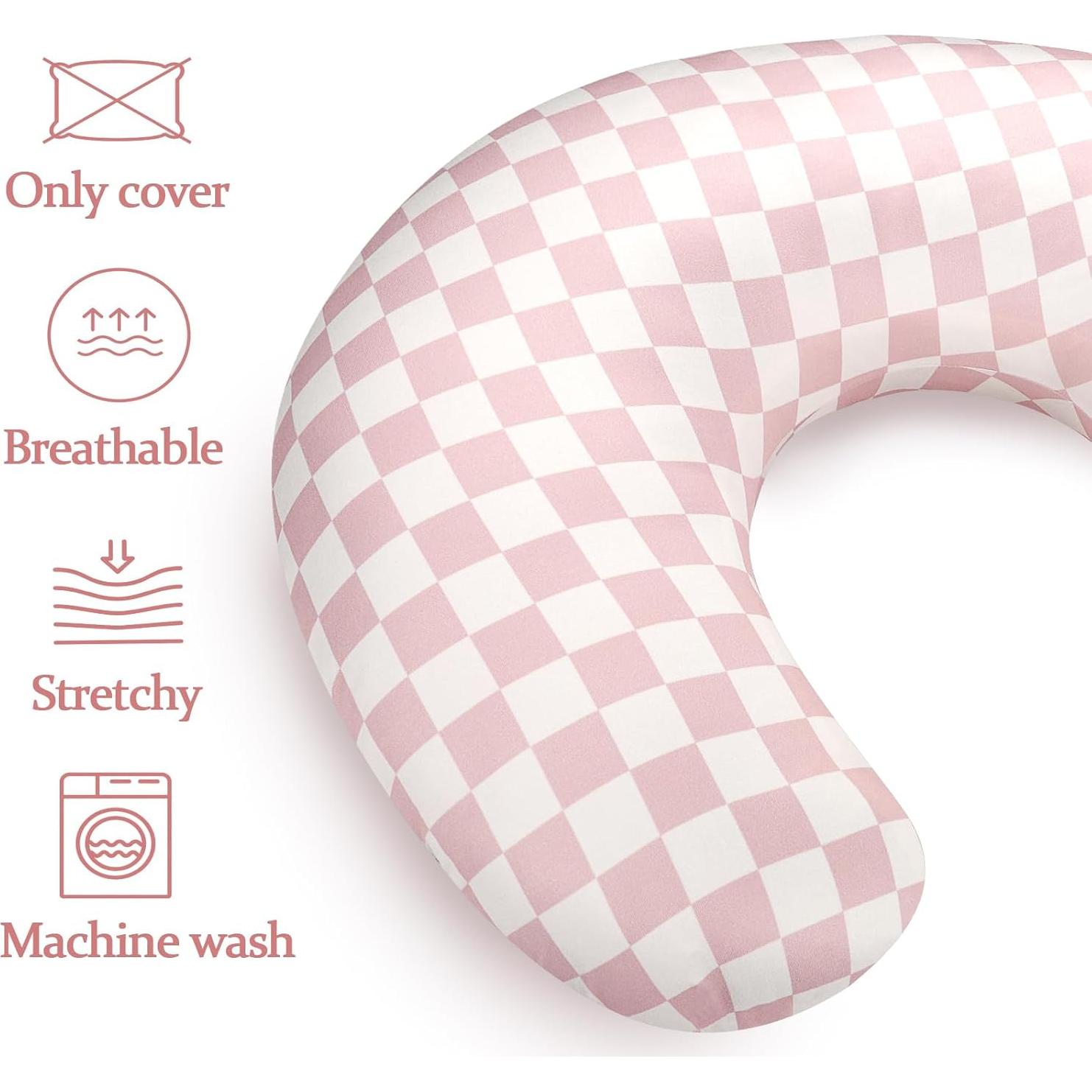 Funda de Almohada de Lactancia Rosa Desmontable 45.7x56.8 cm