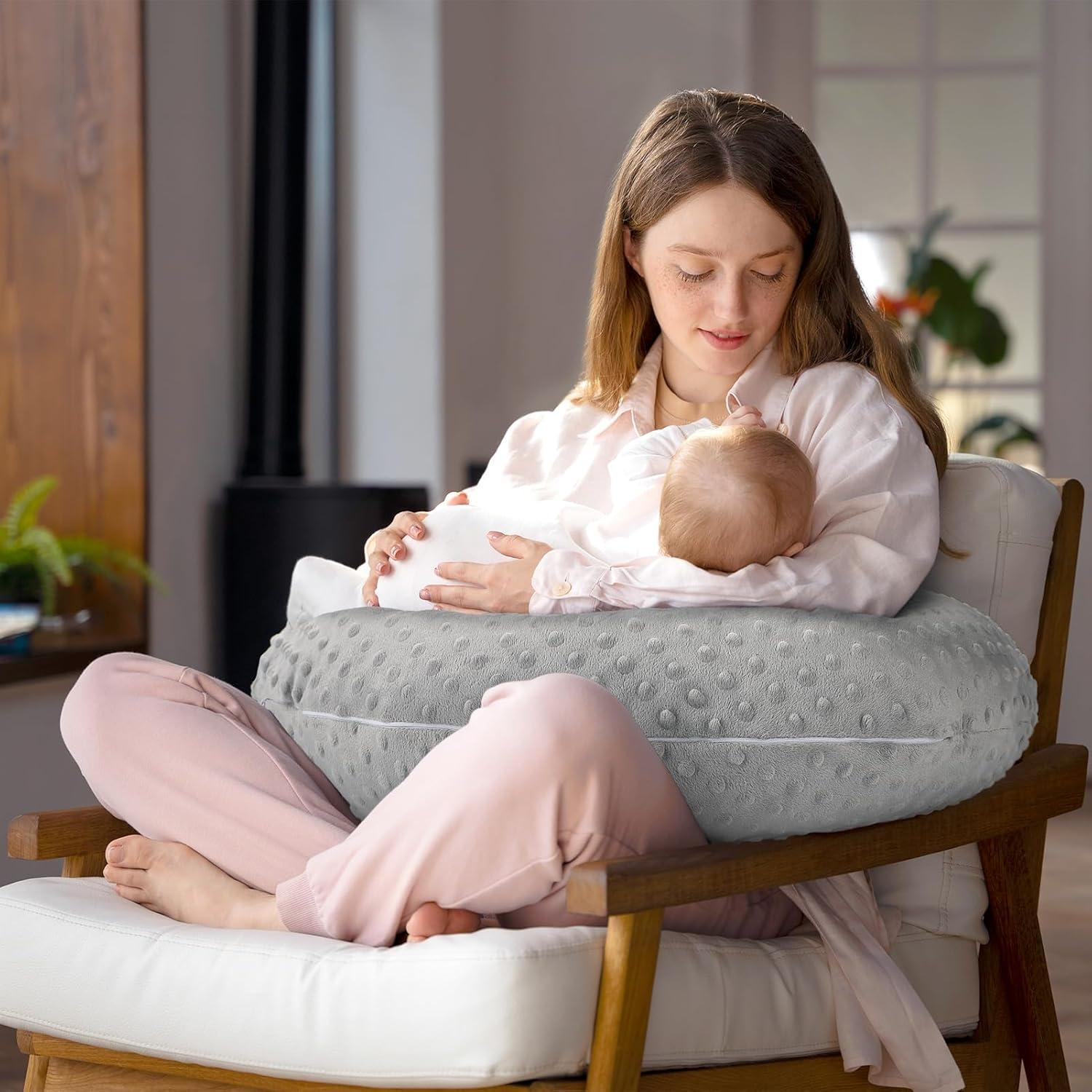 Funda de Almohada de Lactancia GFU Gris Suave 57x45 cm
