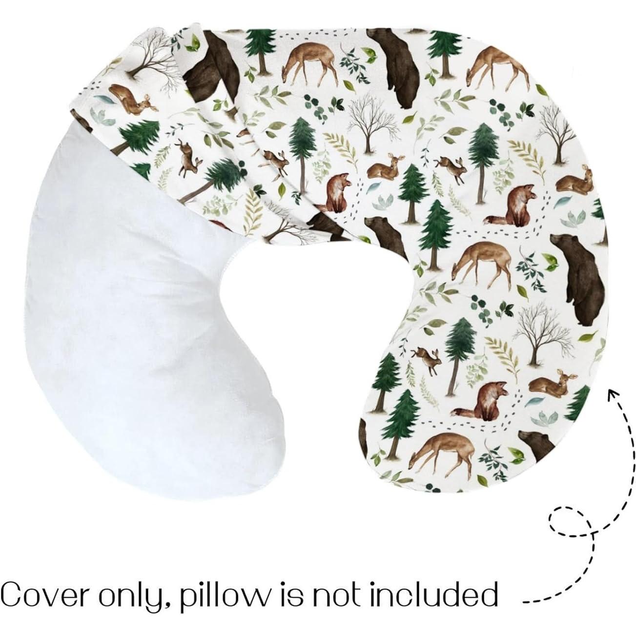 Funda de Almohada de Lactancia HawSkgFub Bosque Oso Zorro