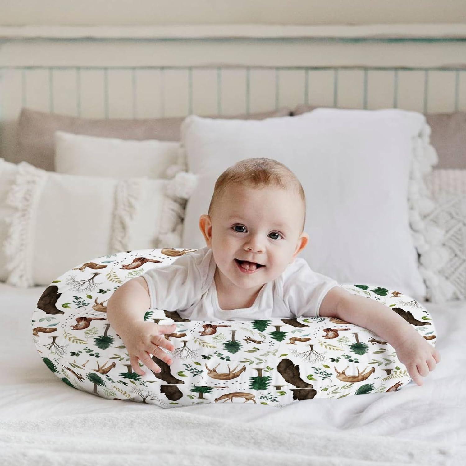 Funda de Almohada de Lactancia HawSkgFub Bosque Oso Zorro