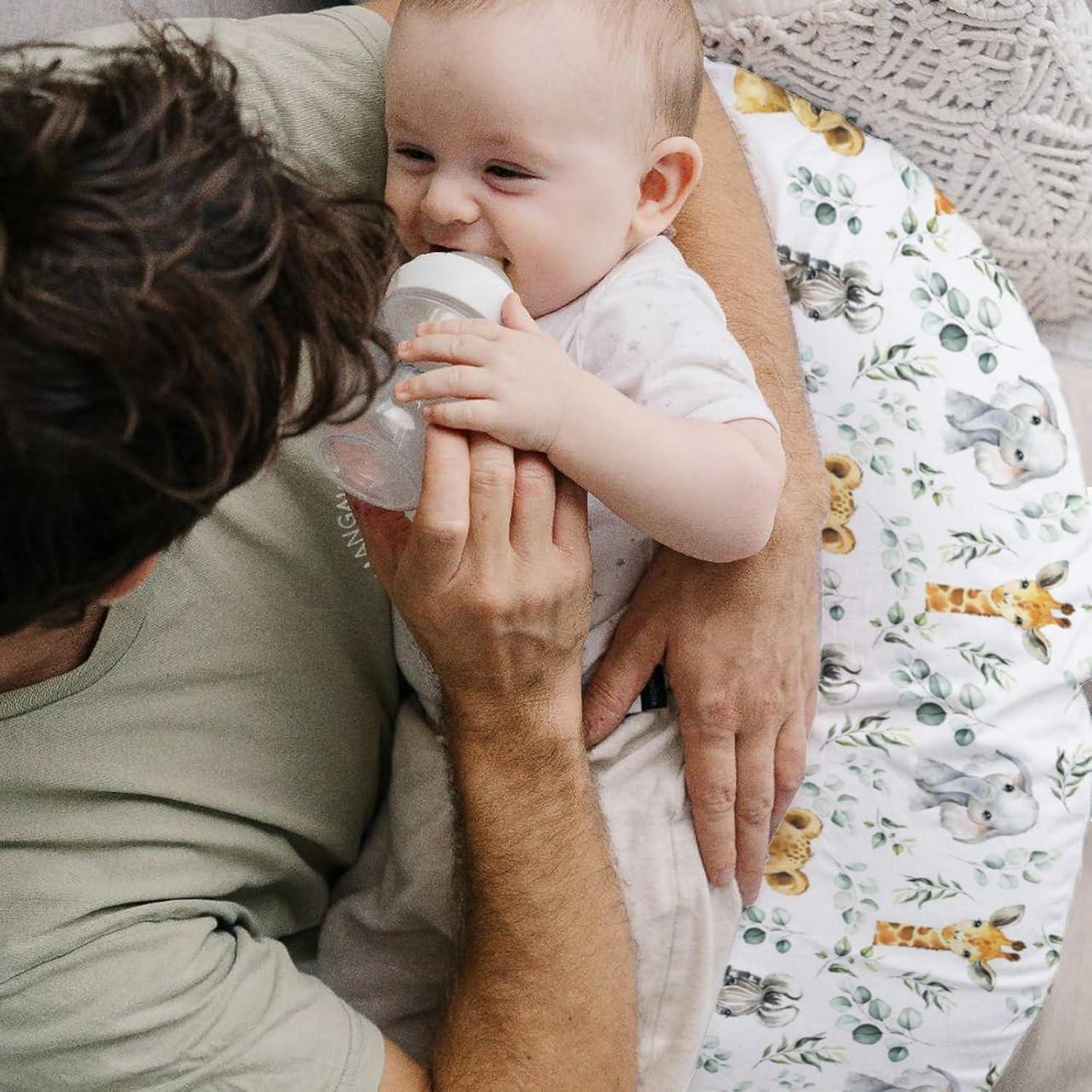 Funda de Almohada de Lactancia HawSkgFub Safari Animales