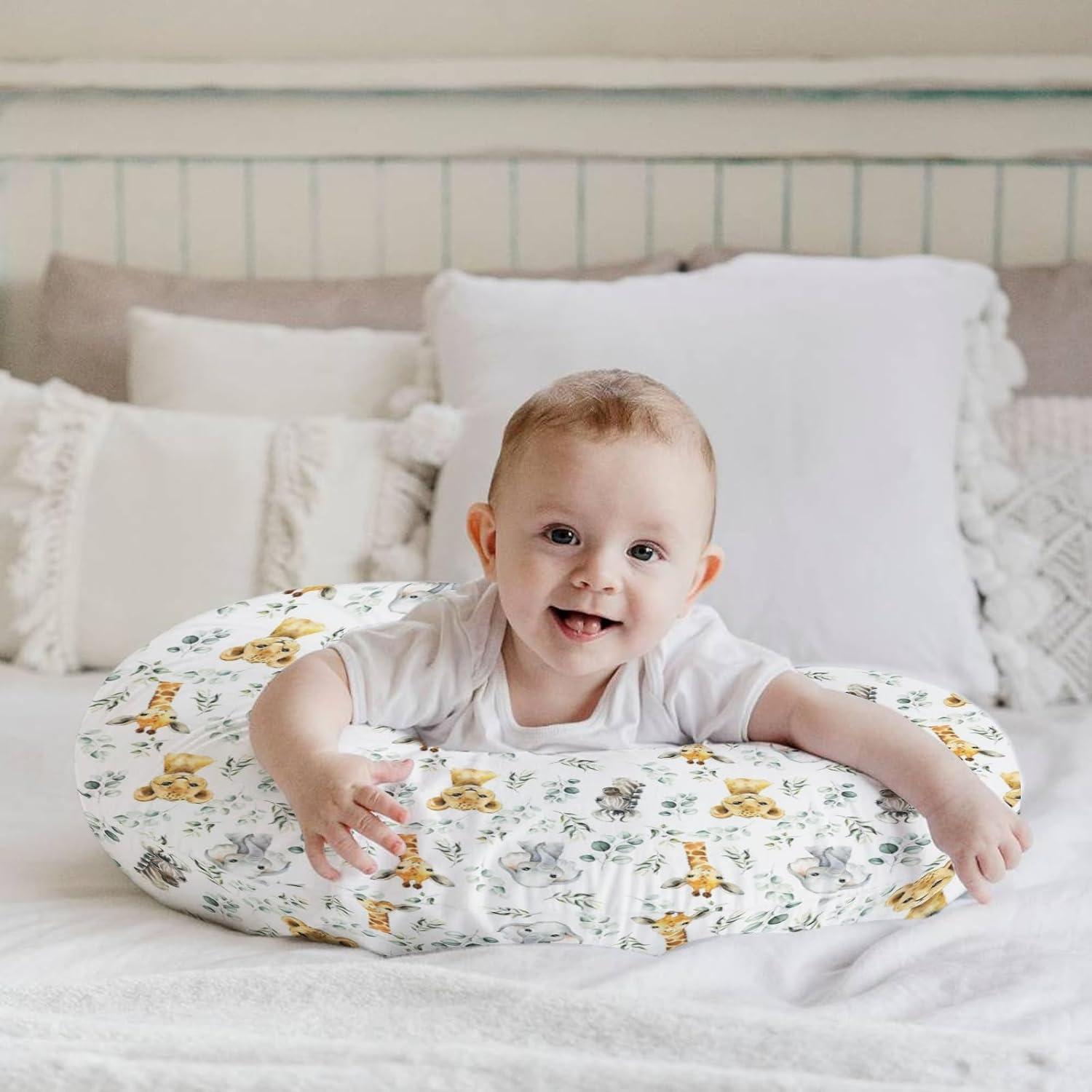 Funda de Almohada de Lactancia HawSkgFub Safari Animales