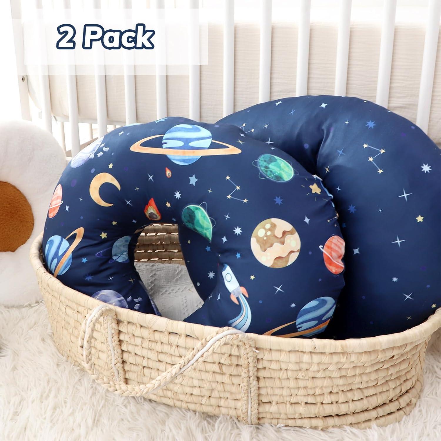 Funda de Almohada de Lactancia Pea Pod 2 Piezas Azul Espacio