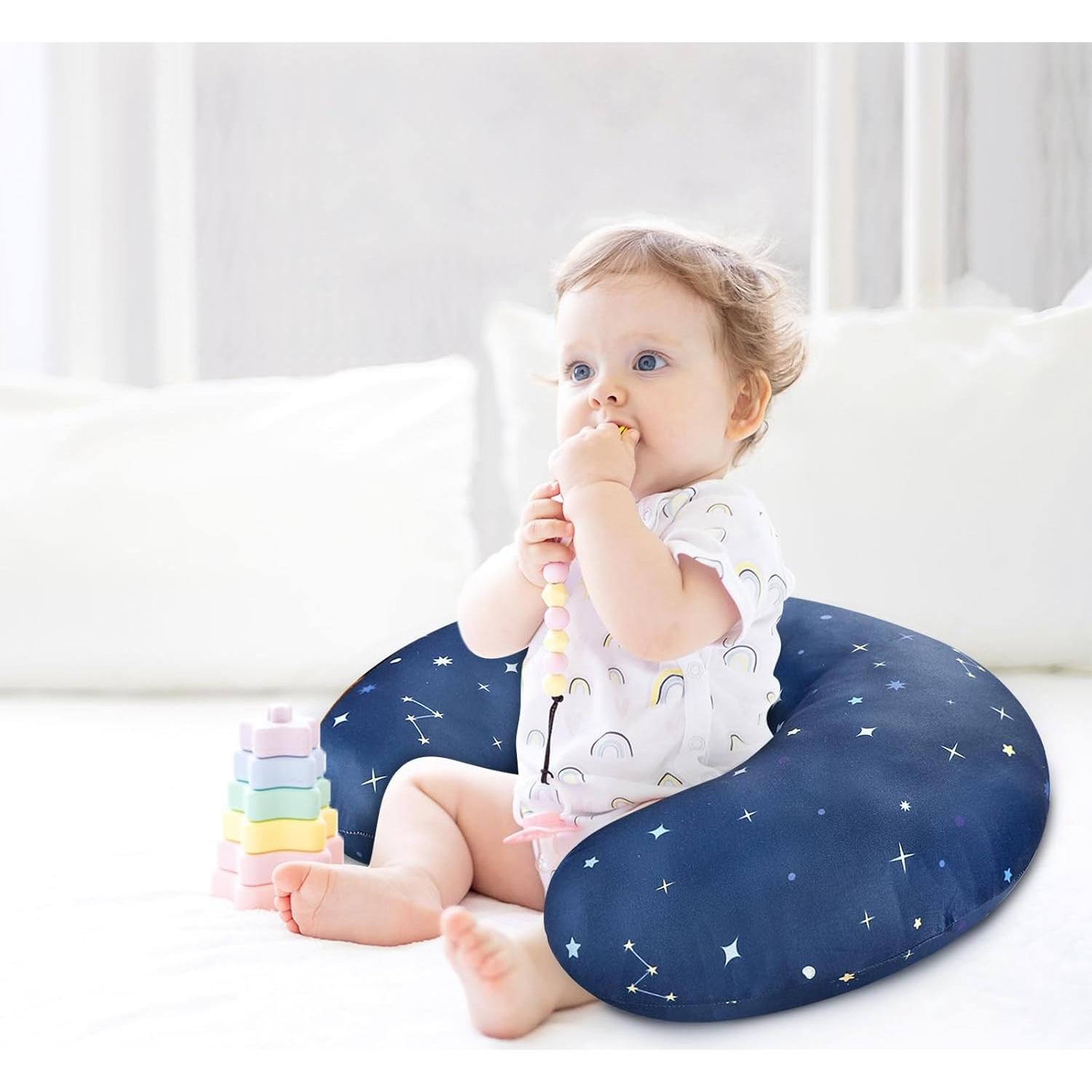 Funda de Almohada de Lactancia Pea Pod 2 Piezas Azul Espacio