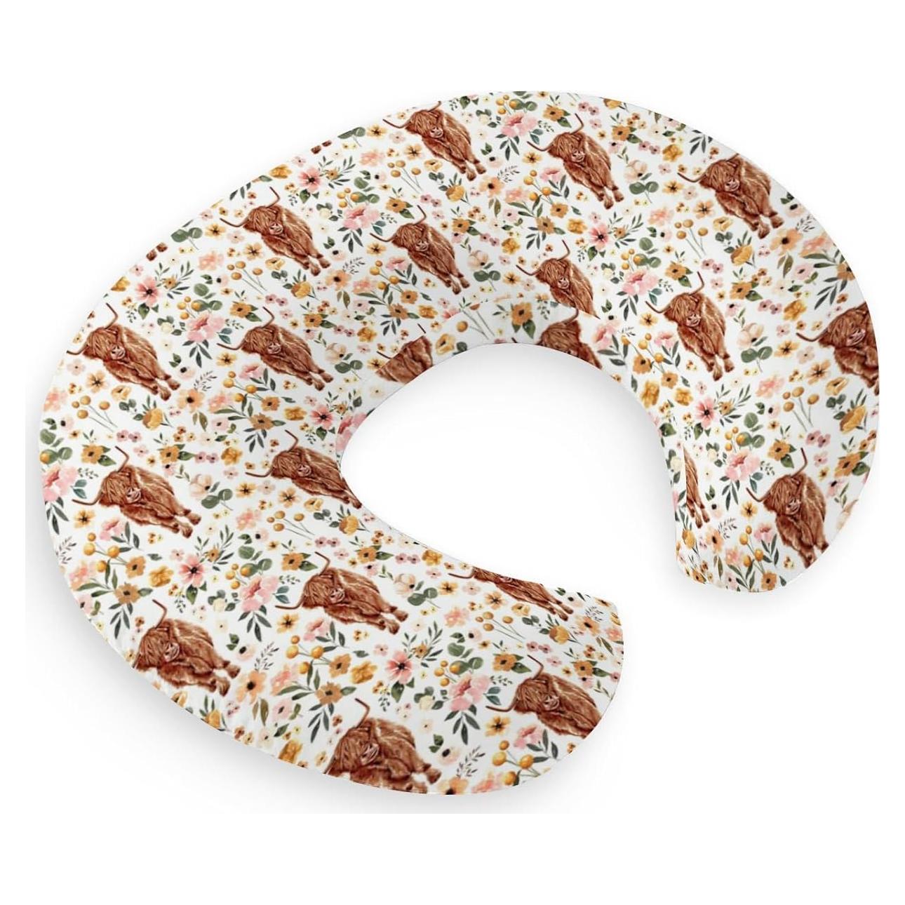 Funda de Almohada de Lactancia HawSkgFub Floral Vaca 55.88x45.72cm