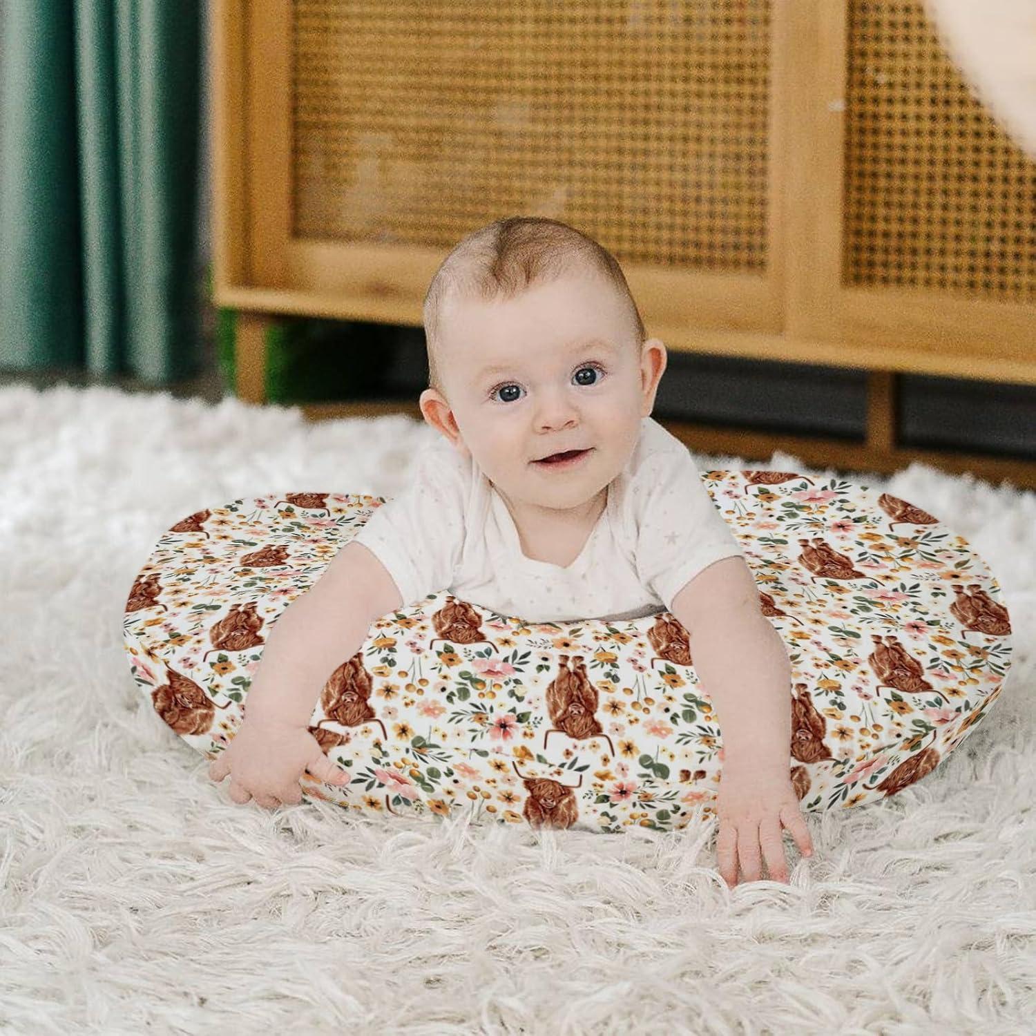 Funda de Almohada de Lactancia HawSkgFub Floral Vaca 55.88x45.72cm