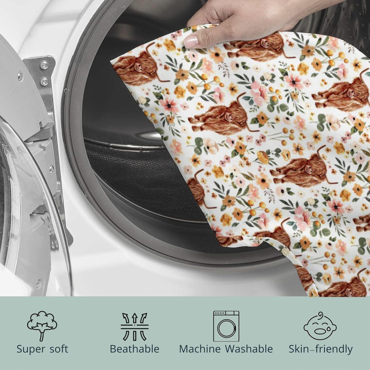 Funda de Almohada de Lactancia HawSkgFub Floral Vaca 55.88x45.72cm