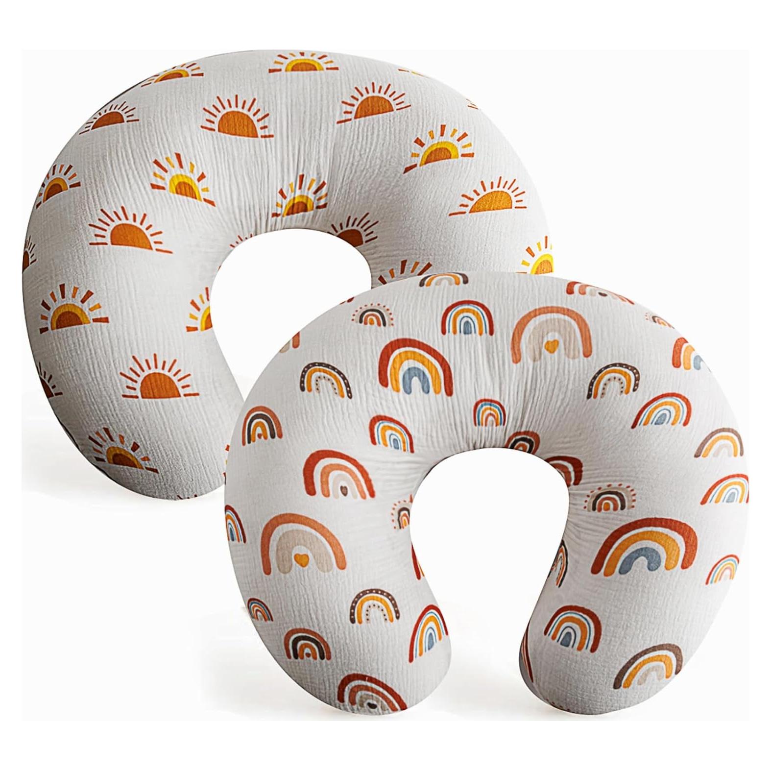 Funda de Almohada de Lactancia Muselina 100% Algodón Boho - 2 Piezas