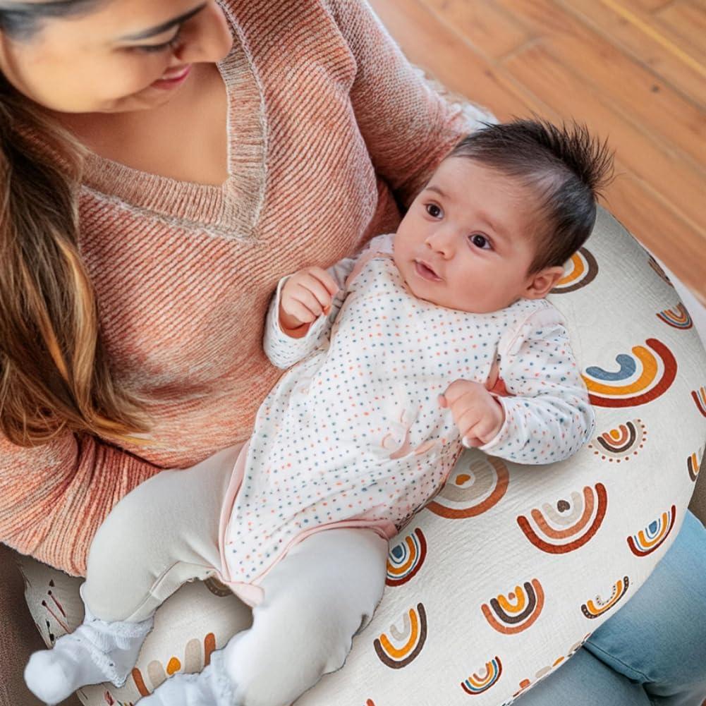 Funda de Almohada de Lactancia Muselina 100% Algodón Boho - 2 Piezas