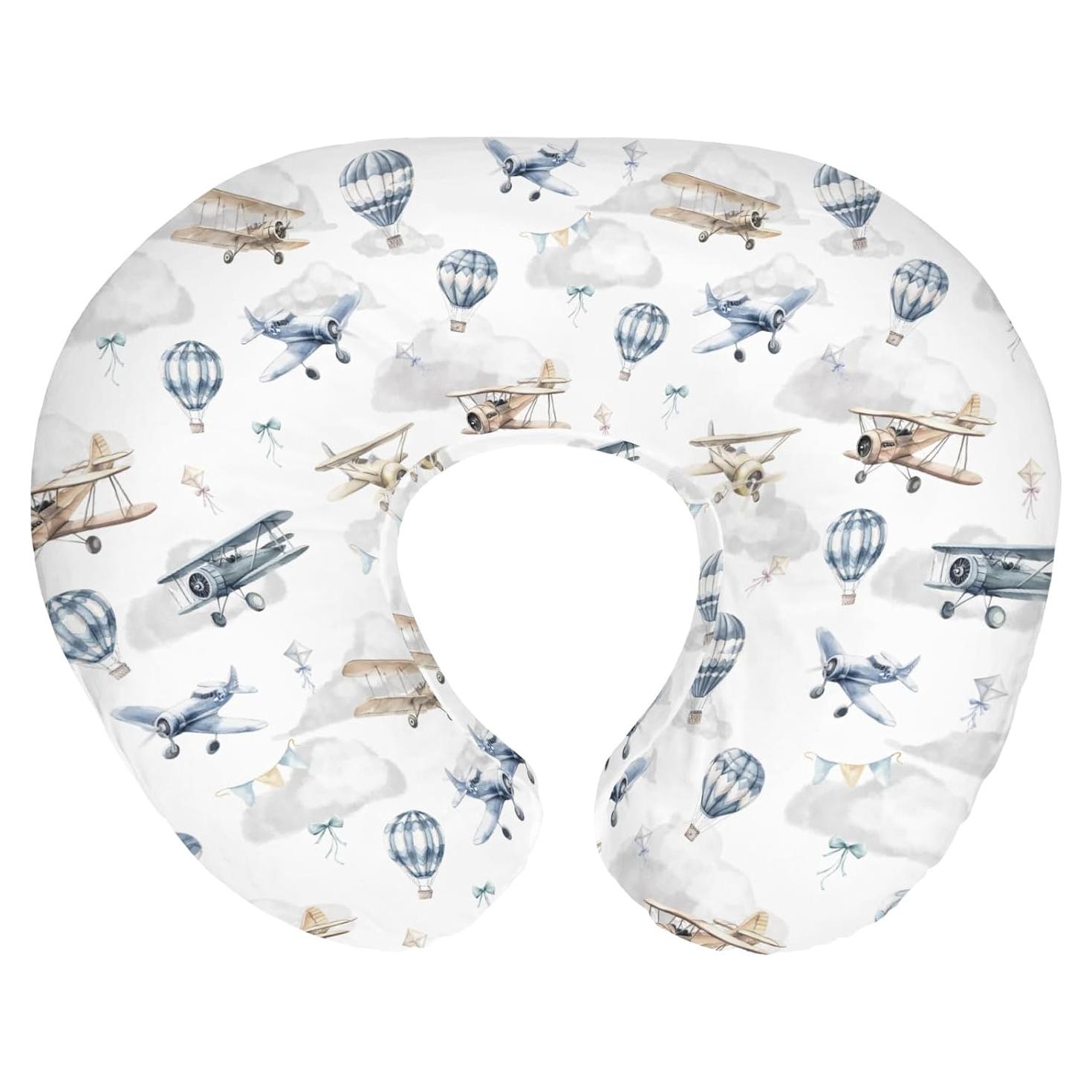 Funda de Almohada de Lactancia Aviones Vintage 55.88x45.72 cm