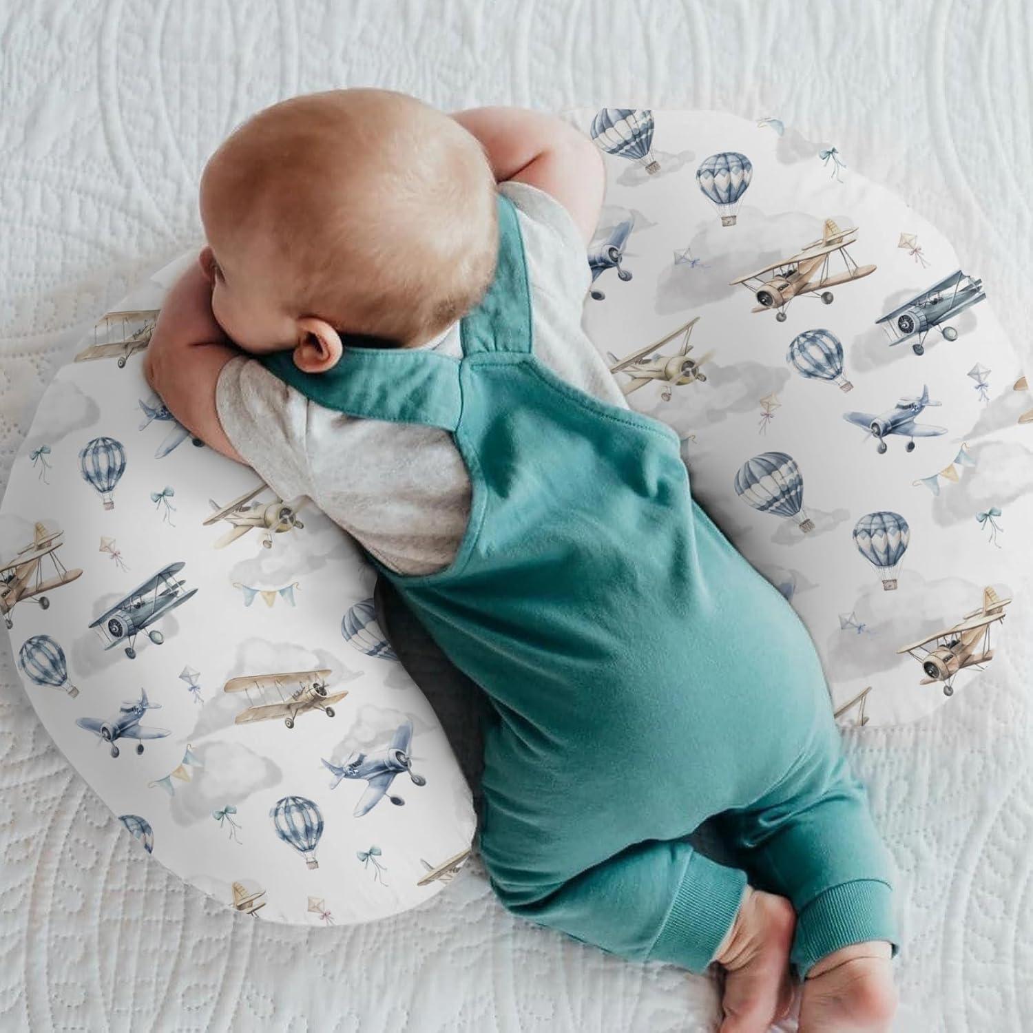 Funda de Almohada de Lactancia Aviones Vintage 55.88x45.72 cm