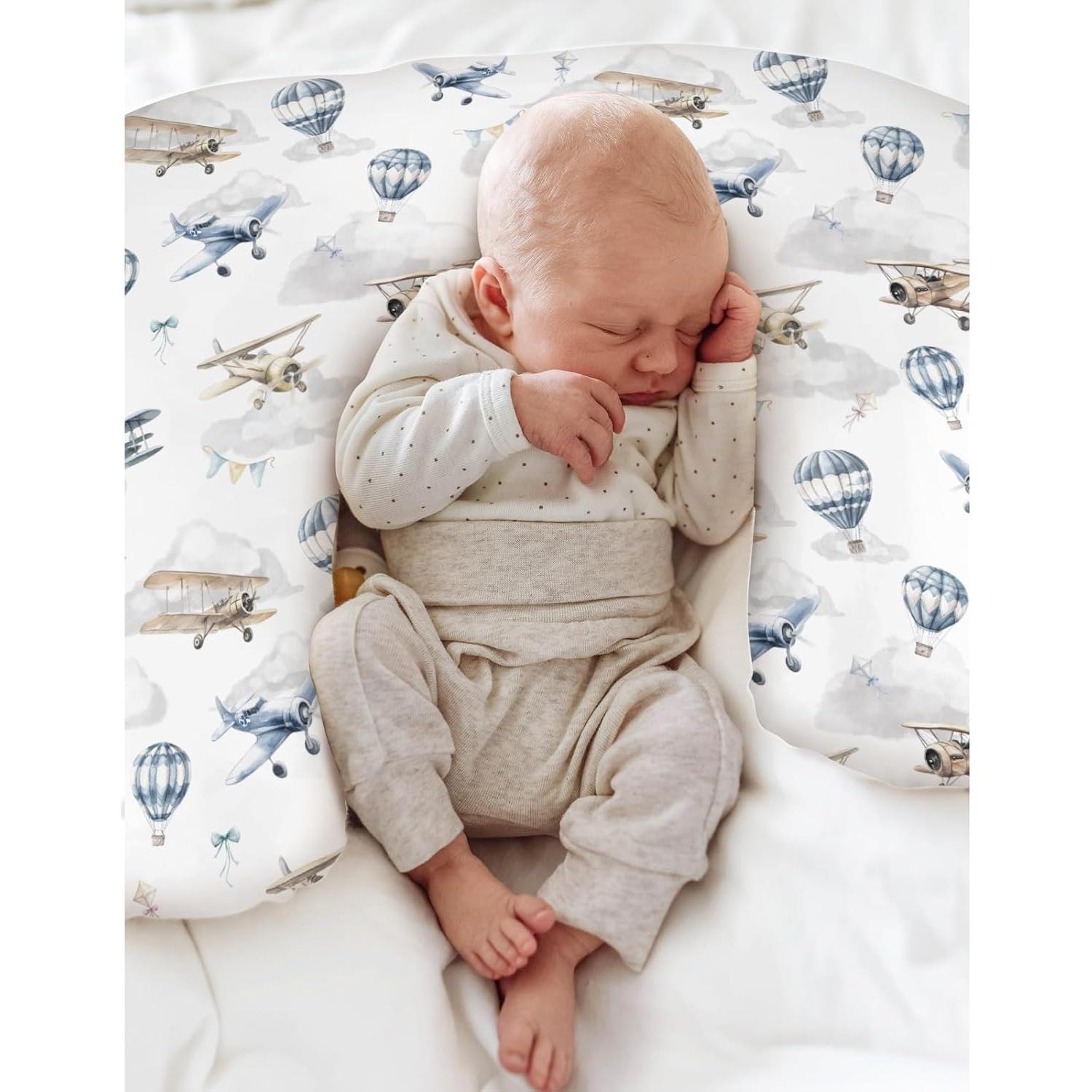 Funda de Almohada de Lactancia Aviones Vintage 55.88x45.72 cm