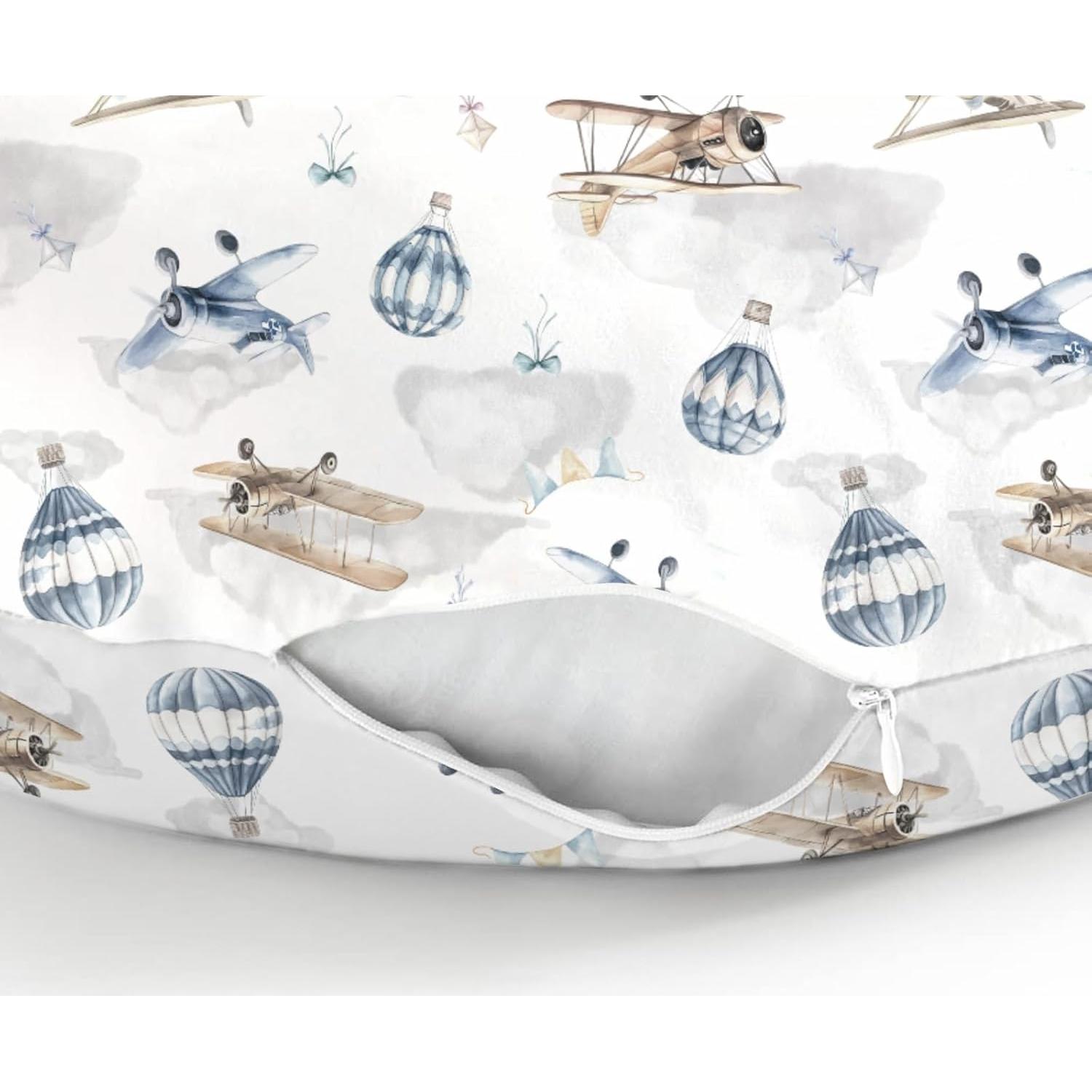 Funda de Almohada de Lactancia Aviones Vintage 55.88x45.72 cm