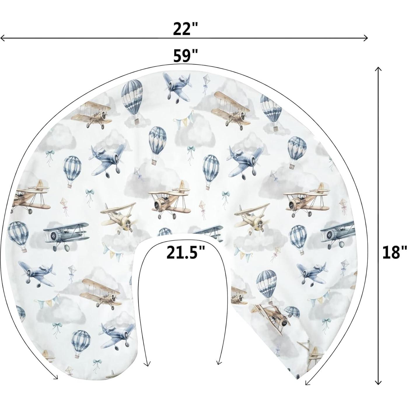 Funda de Almohada de Lactancia Aviones Vintage 55.88x45.72 cm