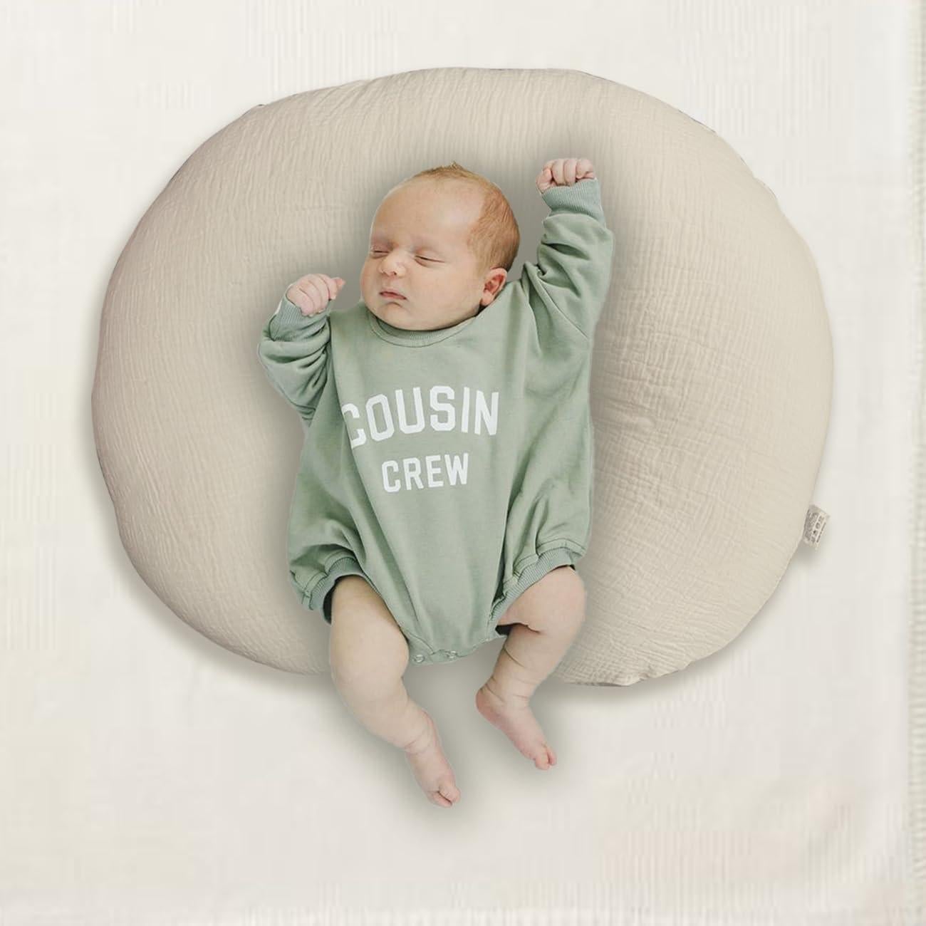 Funda de Almohada de Lactancia Lethooly Algodón Muselina 57x46cm