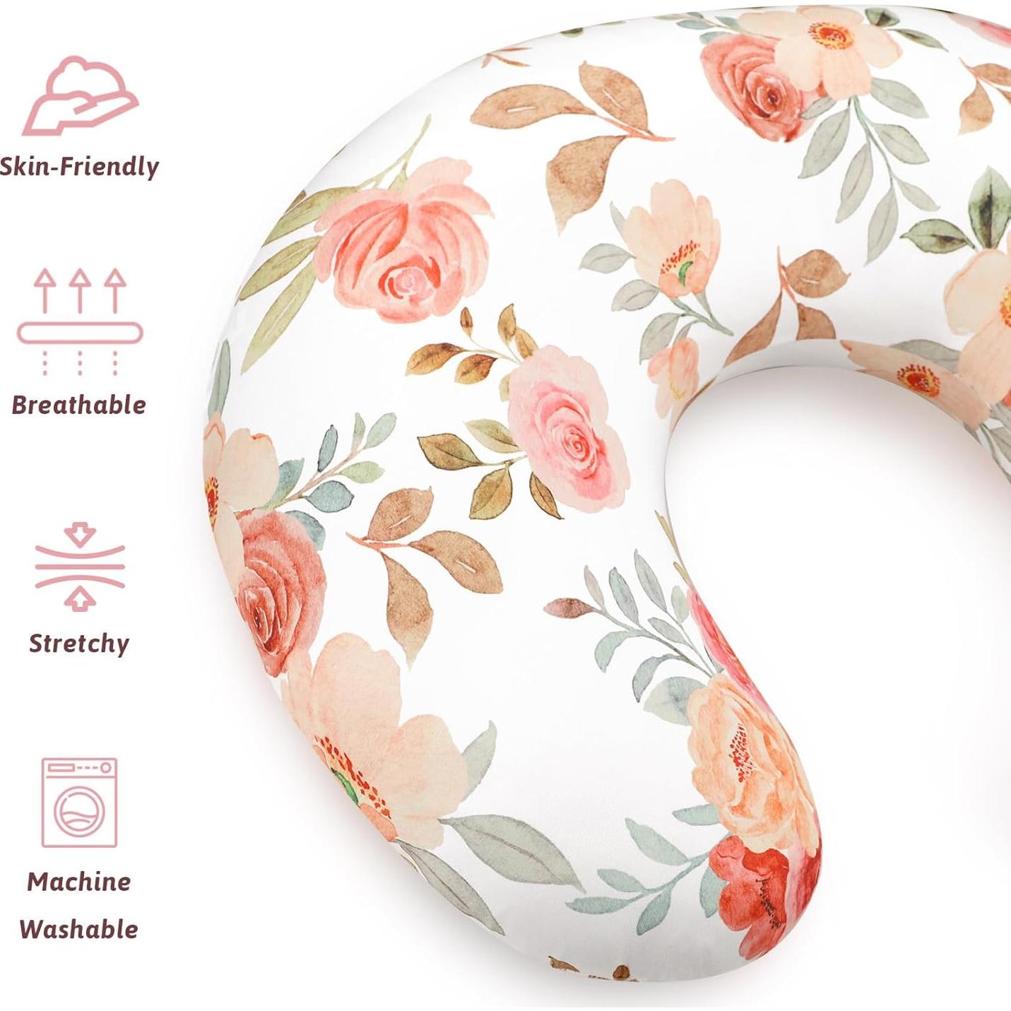 Funda de Almohada de Lactancia WINGHENLEE Floral Suave 1 Unidad