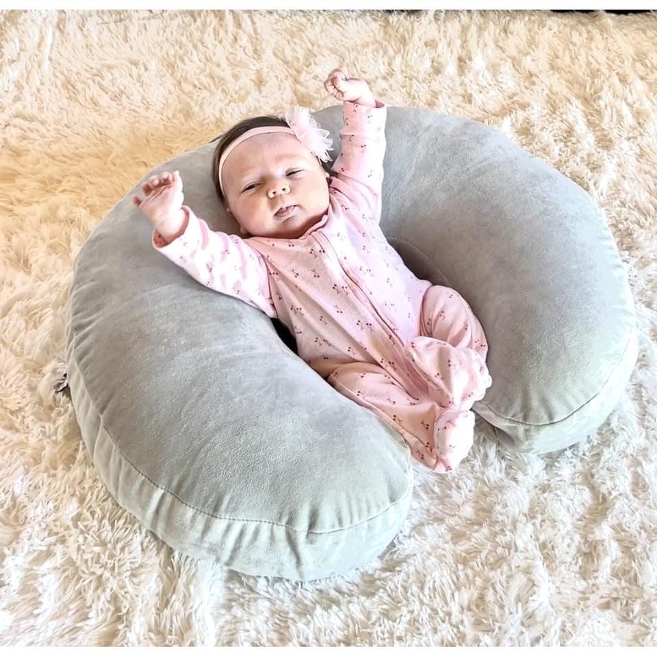 Cojín de Lactancia Twin-Z Gris Ovalado 61x61 cm Sostenible