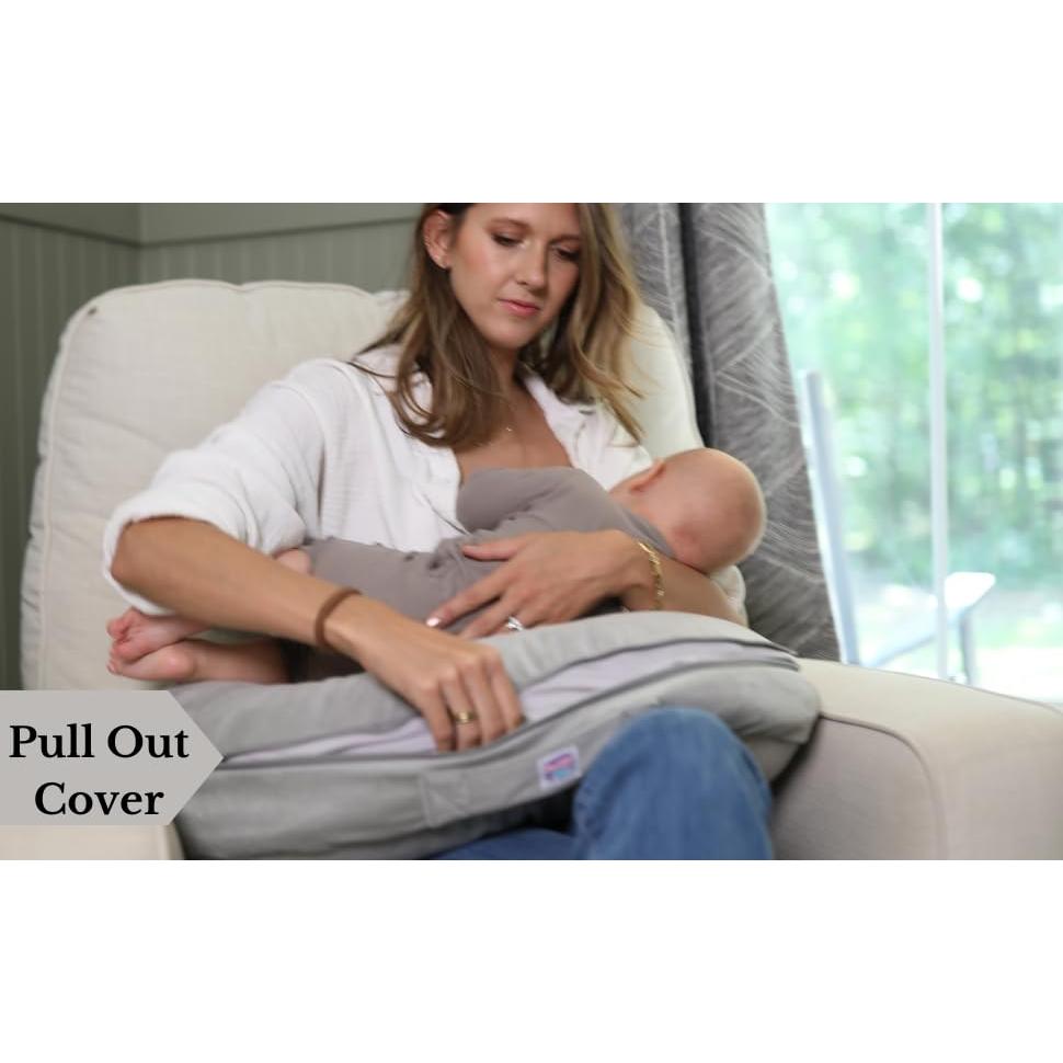 Cojín de Lactancia Twin-Z Gris Ovalado 61x61 cm Sostenible