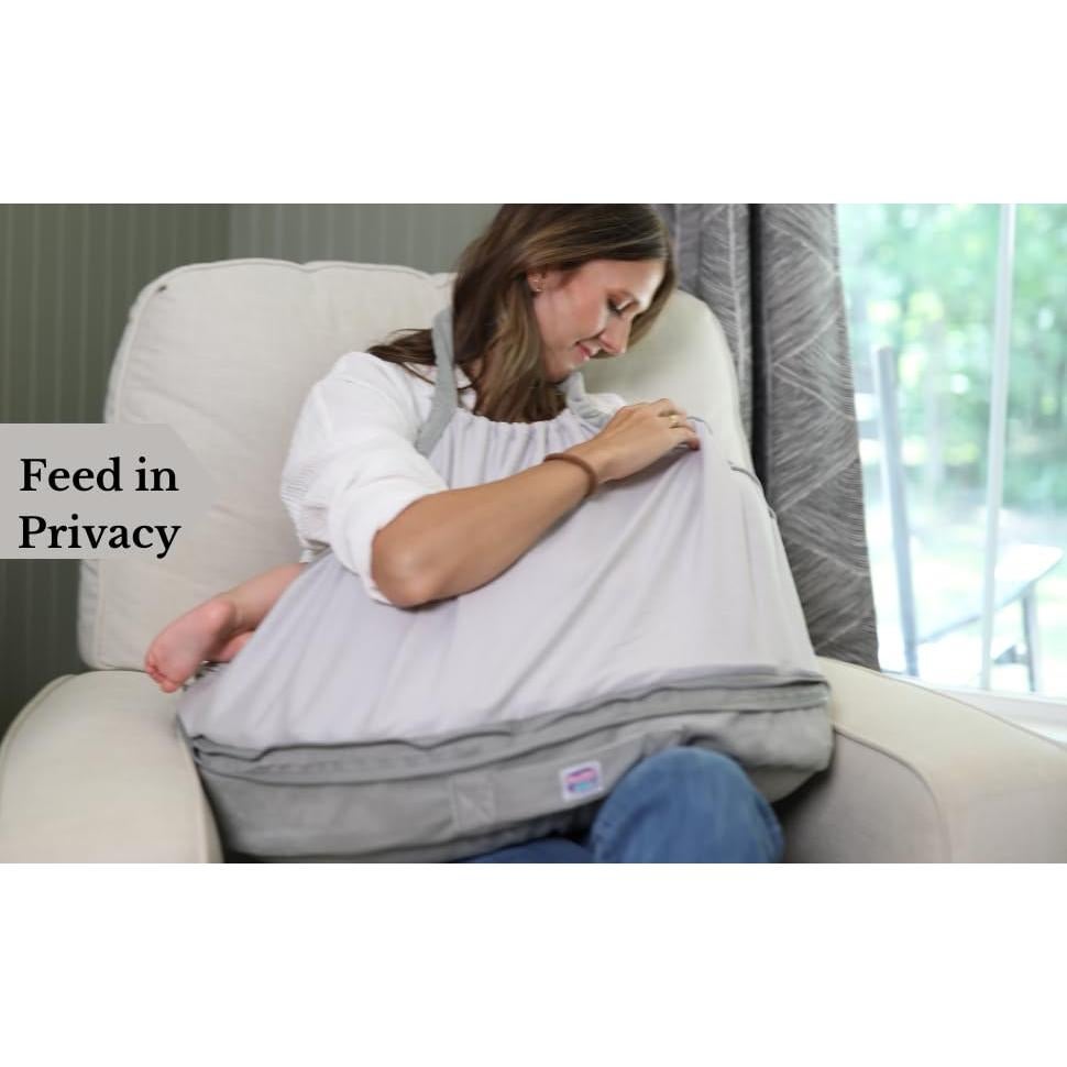 Cojín de Lactancia Twin-Z Gris Ovalado 61x61 cm Sostenible