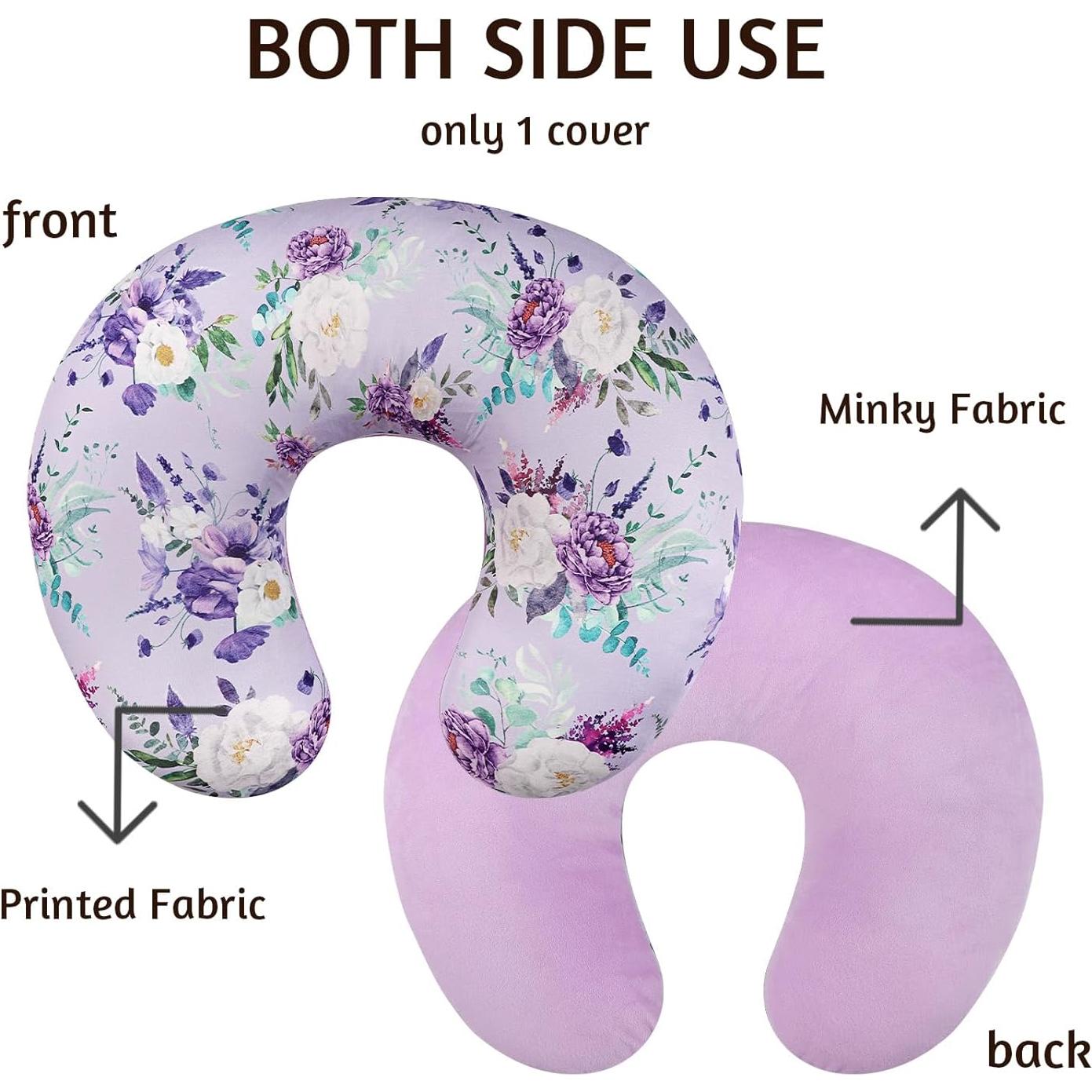 Funda de Almohada de Lactancia CARUILI Floral Púrpura 68x48 cm