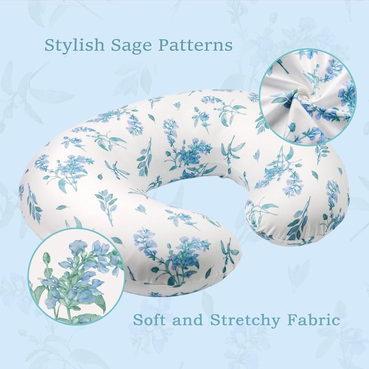 Funda de Almohada de Lactancia Wirein Salvia Verde 57x45cm