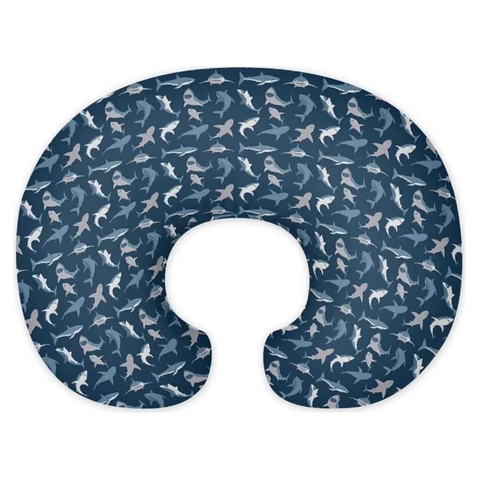 Funda de Almohada de Lactancia TSVAGA Tiburón Azul Suave 55.88x45.72cm