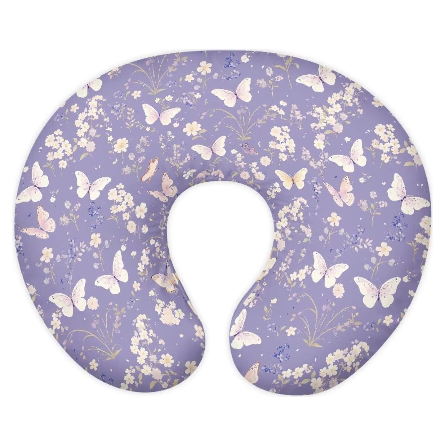 Funda de Almohada de Lactancia Hzeswody Mariposa Floral