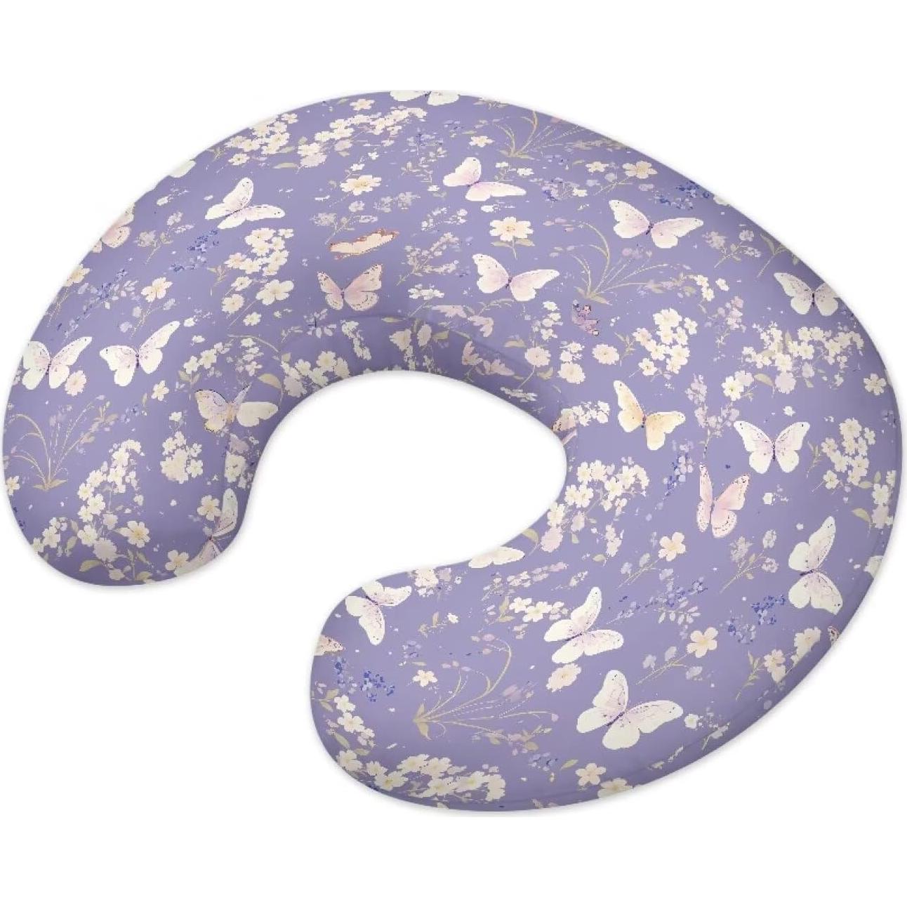Funda de Almohada de Lactancia Hzeswody Mariposa Floral