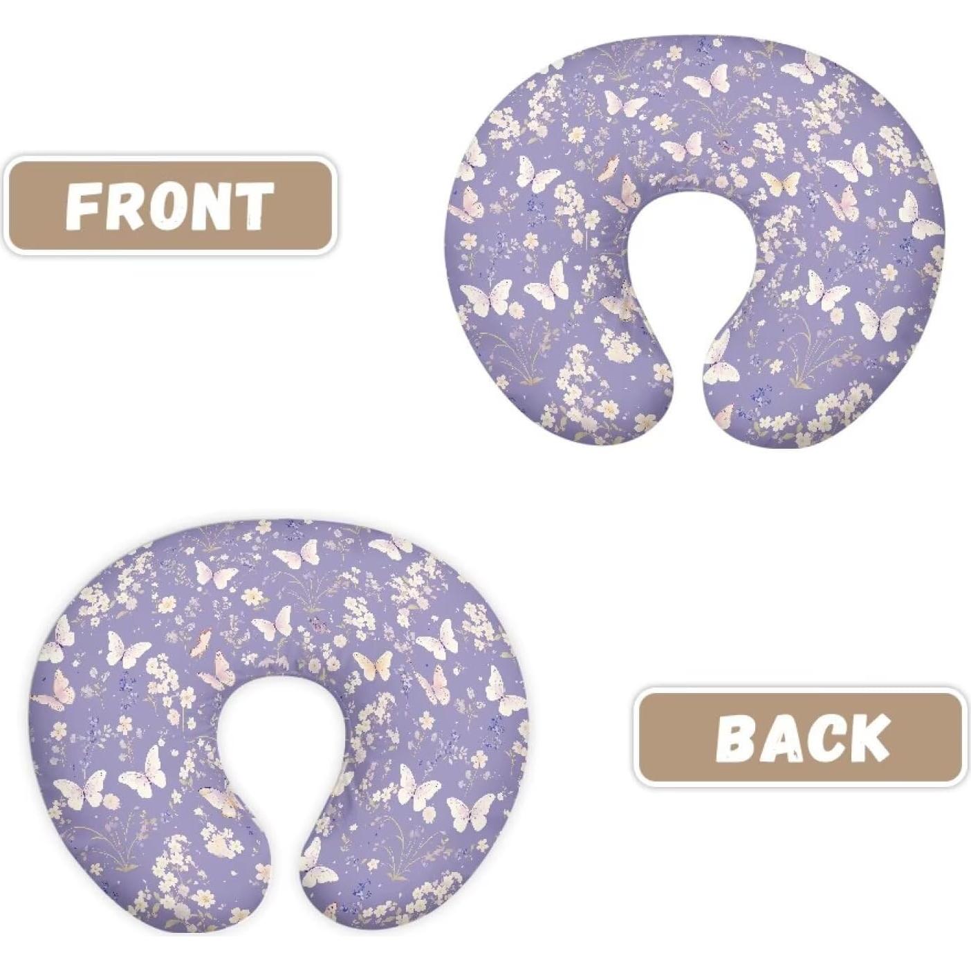 Funda de Almohada de Lactancia Hzeswody Mariposa Floral