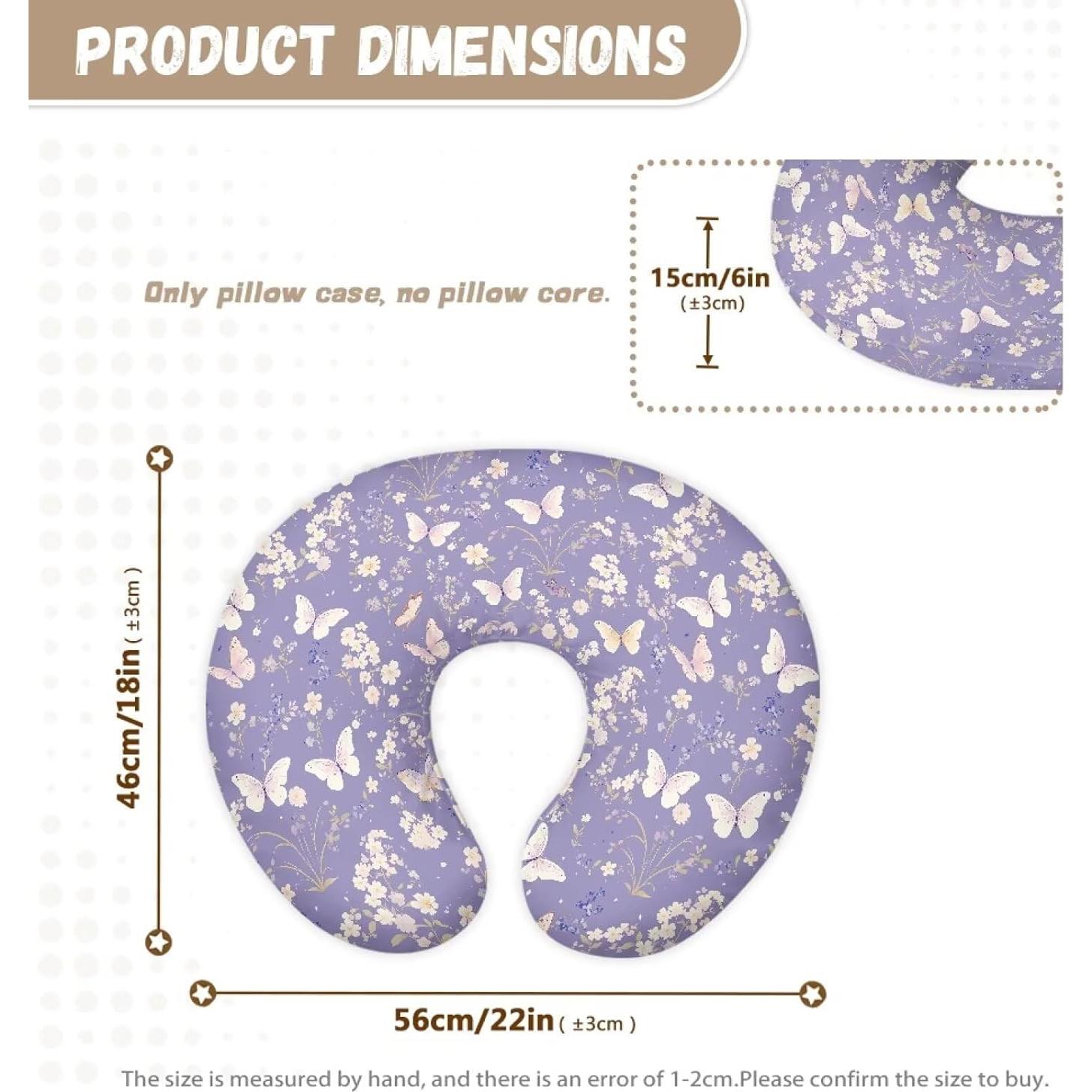 Funda de Almohada de Lactancia Hzeswody Mariposa Floral