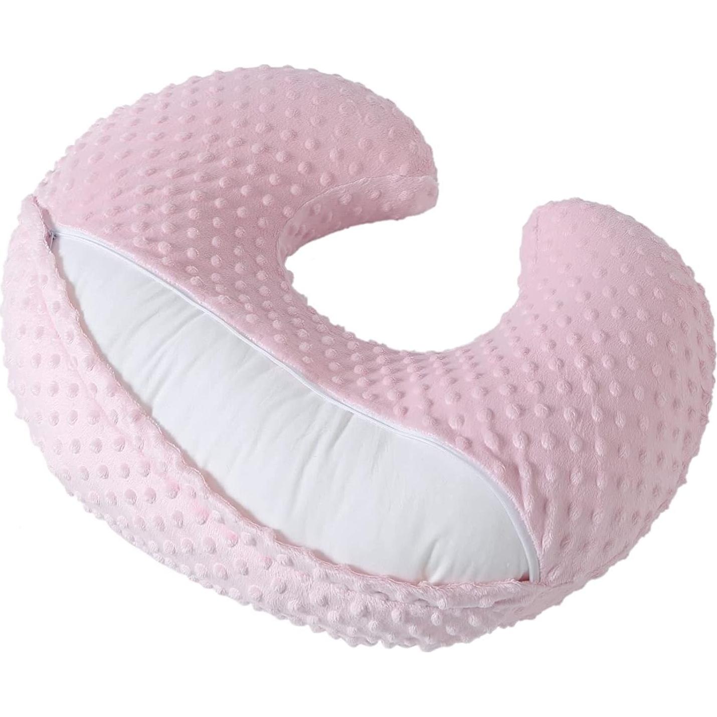 Funda de Almohada de Lactancia DONOMILO Rosa Claro Transpirable