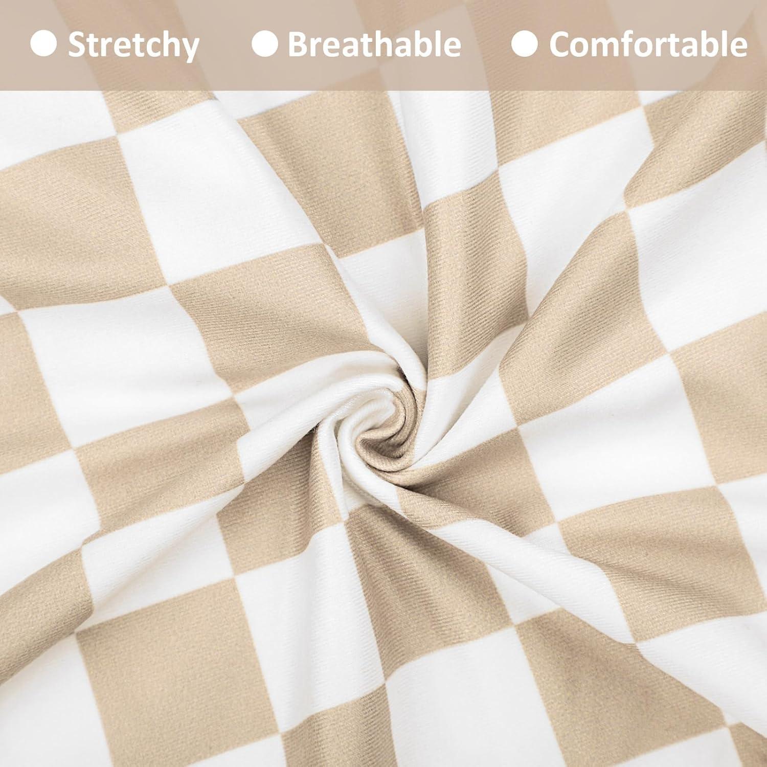 Funda de Almohada de Lactancia DILIMI Cuadrícula Marrón Claro