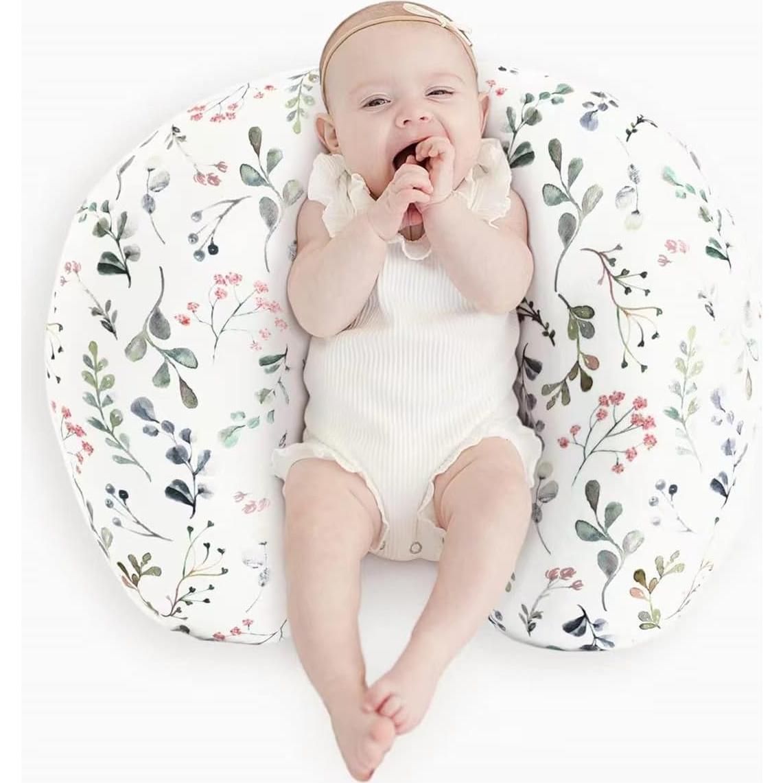 Almohada de Lactancia KLWJFK Floral con Funda Desmontable