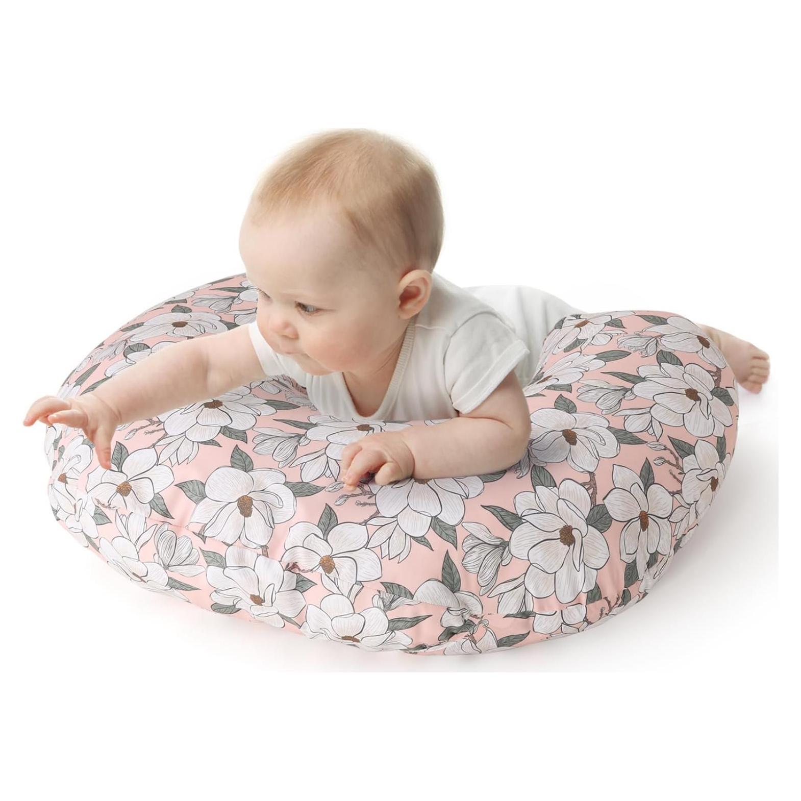 Cojín de Lactancia The Peanutshell Magnolia - Floral, Suave y Lavable