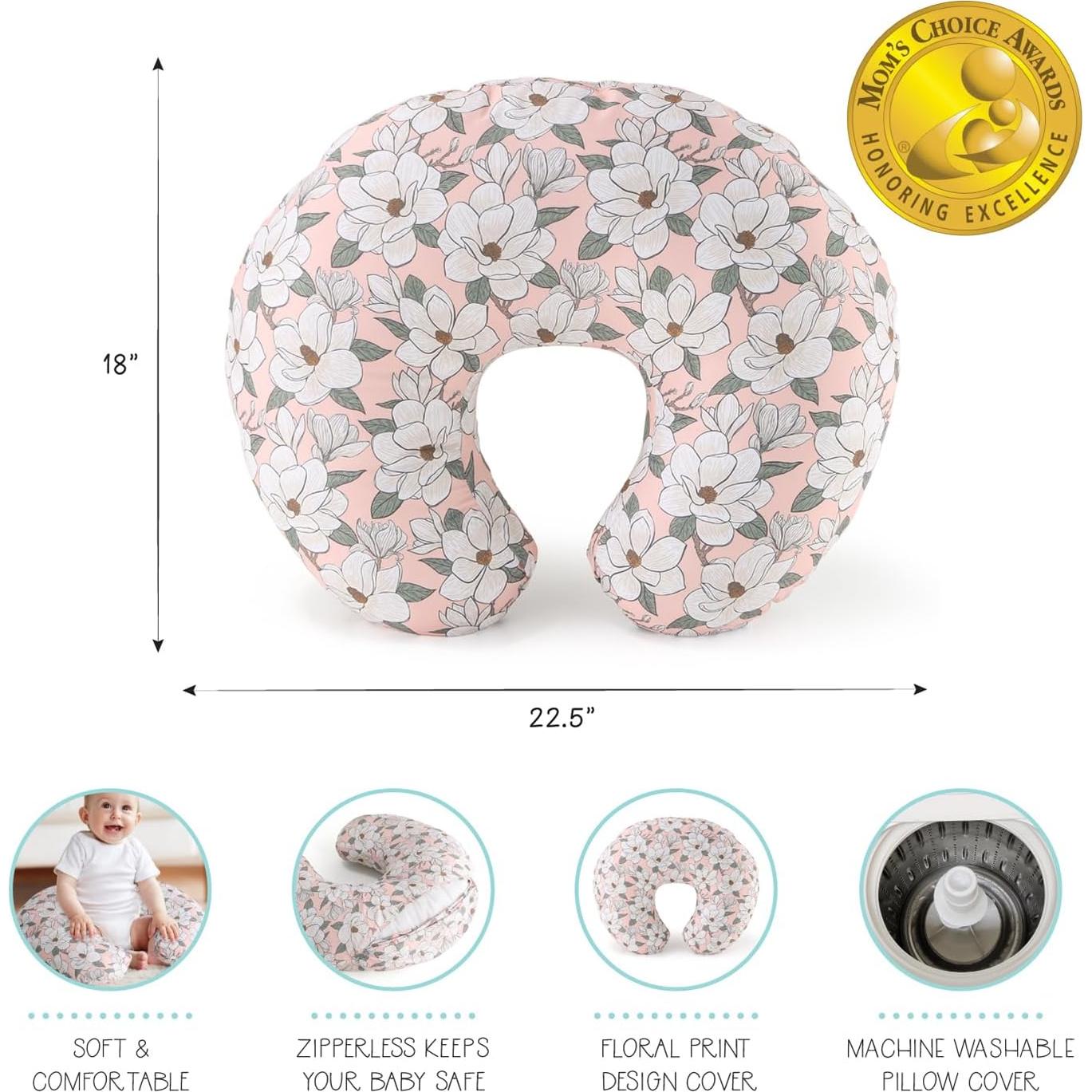 Cojín de Lactancia The Peanutshell Magnolia - Floral, Suave y Lavable