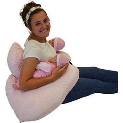 Cojín Twin Z Rosa 6 en 1 para Lactancia y Soporte Gemelos