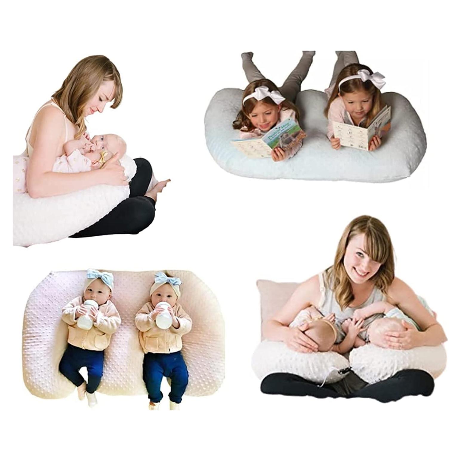 Cojín Twin Z Gris 6 en 1 para Lactancia y Alimentación