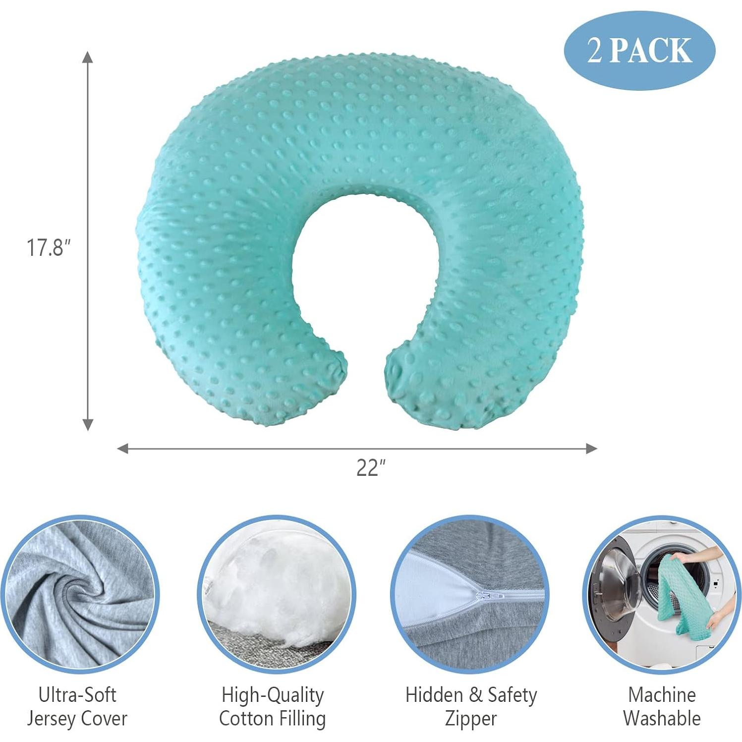 Almohada de Lactancia NiSleep Verde Claro Ajustable 55.9x45 cm