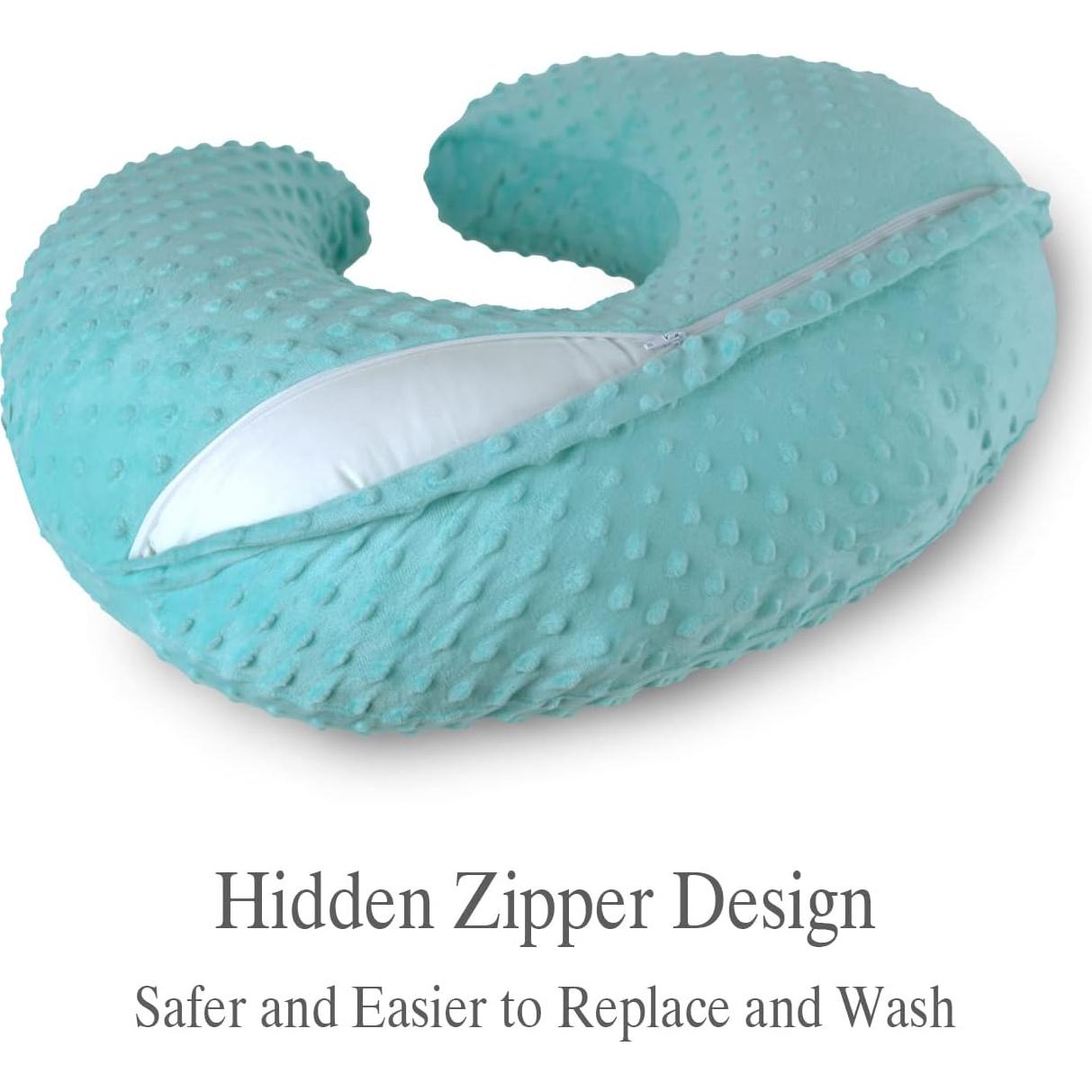 Almohada de Lactancia NiSleep Verde Claro Ajustable 55.9x45 cm