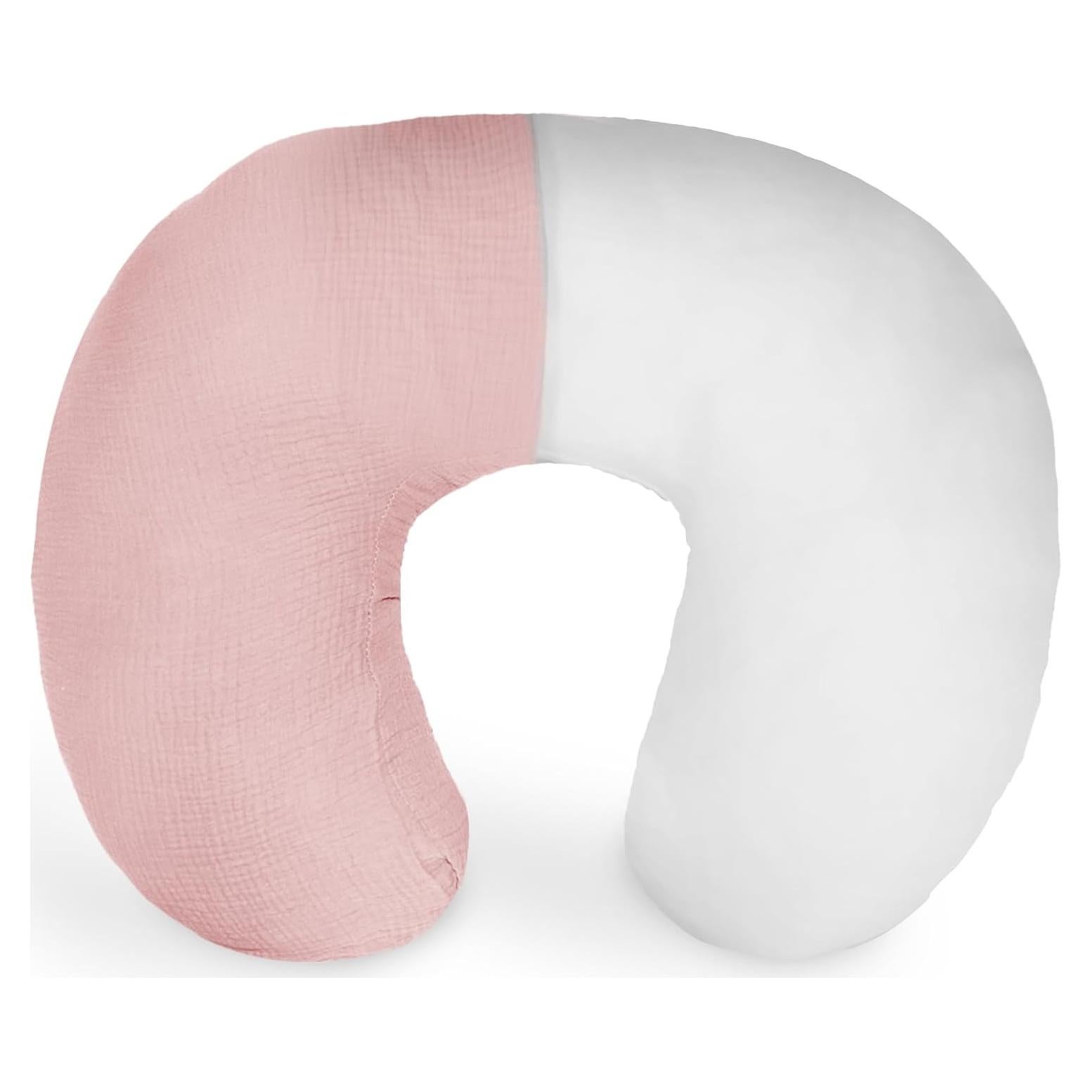 Almohada de Lactancia Dormlony Rosa con Funda Desmontable