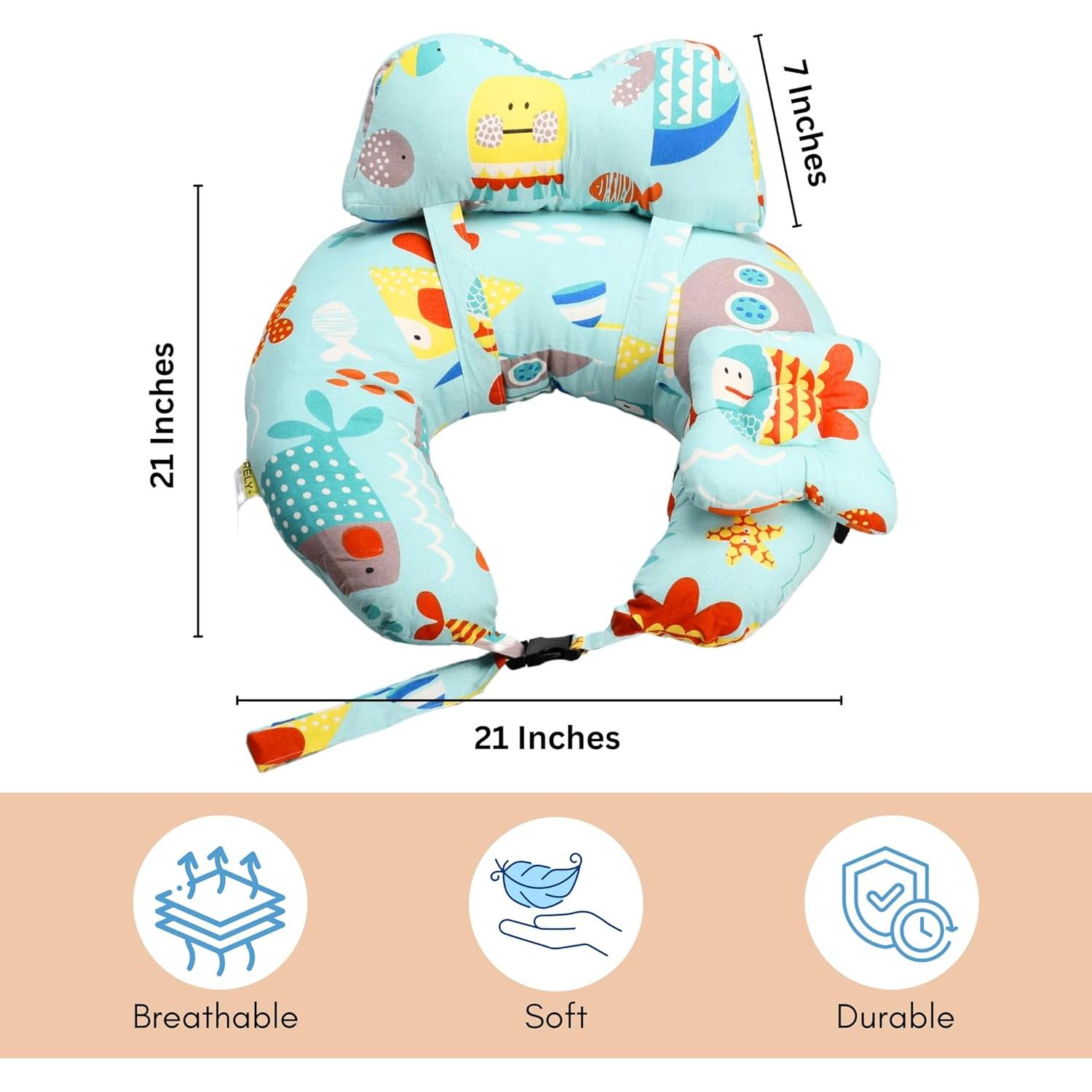 Almohada de Lactancia RELY+ Semicircular 100% Algodón Multicolor