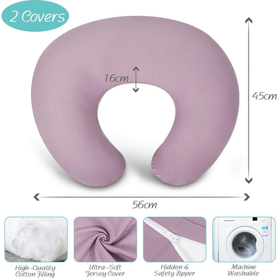 Almohada de Lactancia NiSleep con 2 Fundas Ajustables 56x45cm